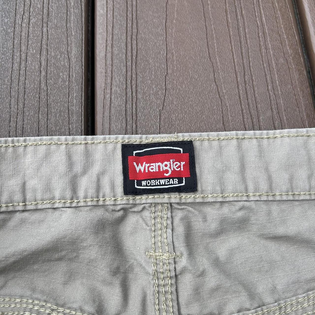 Vintage faded wrangler workwear pants .faded around - Depop