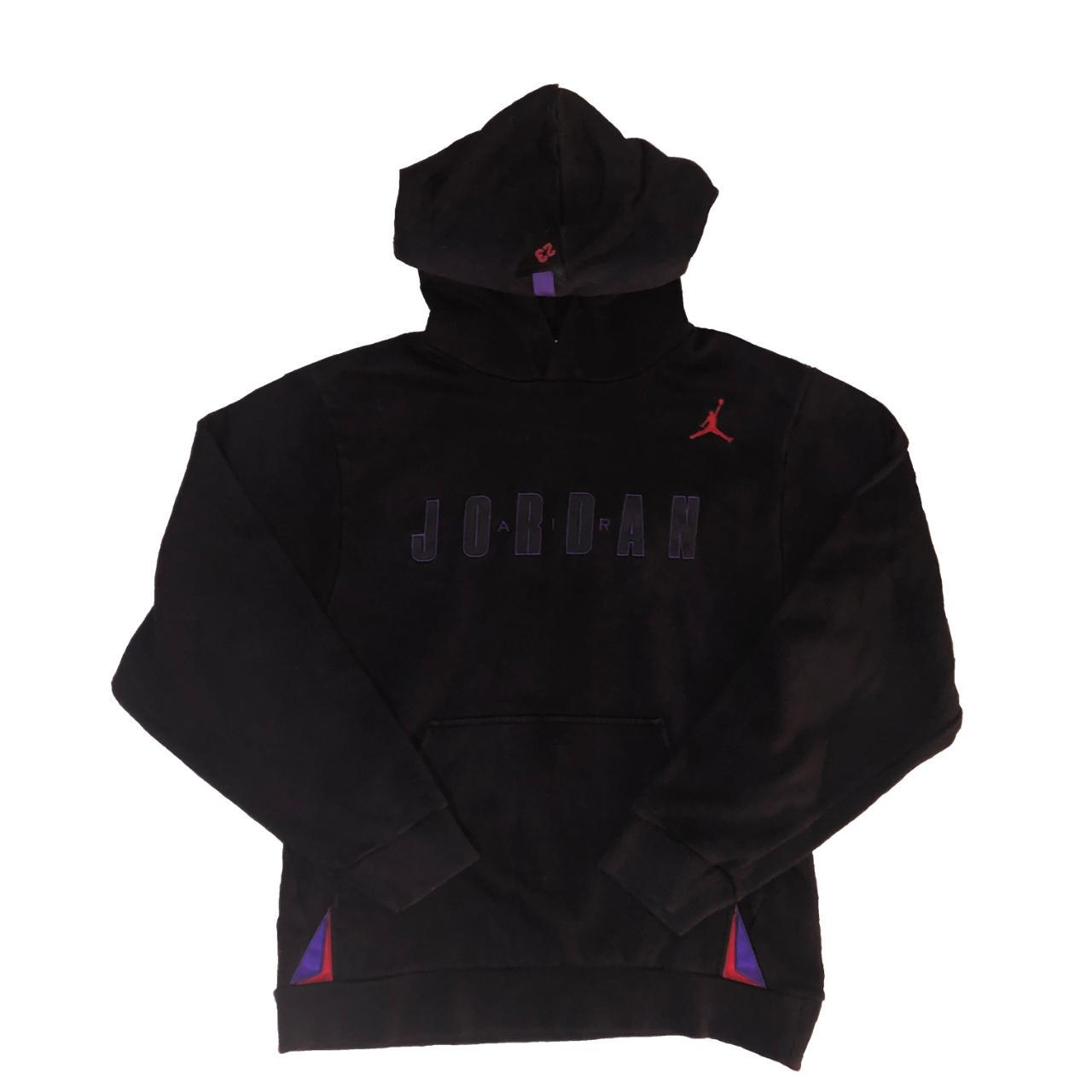 Jordan Men's Black and Purple Hoodie | Depop