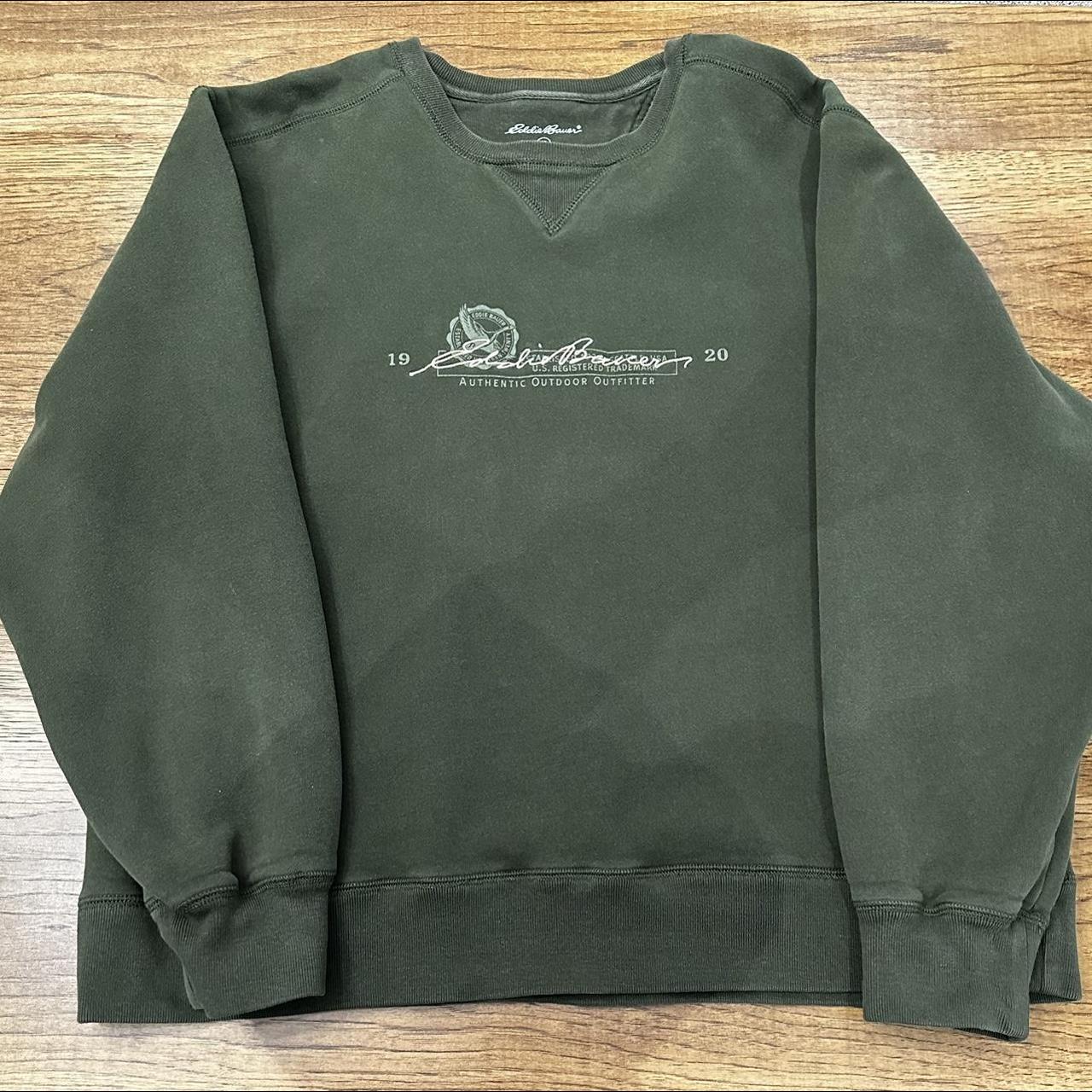 Eddie Bauer Men's Green Sweatshirt | Depop