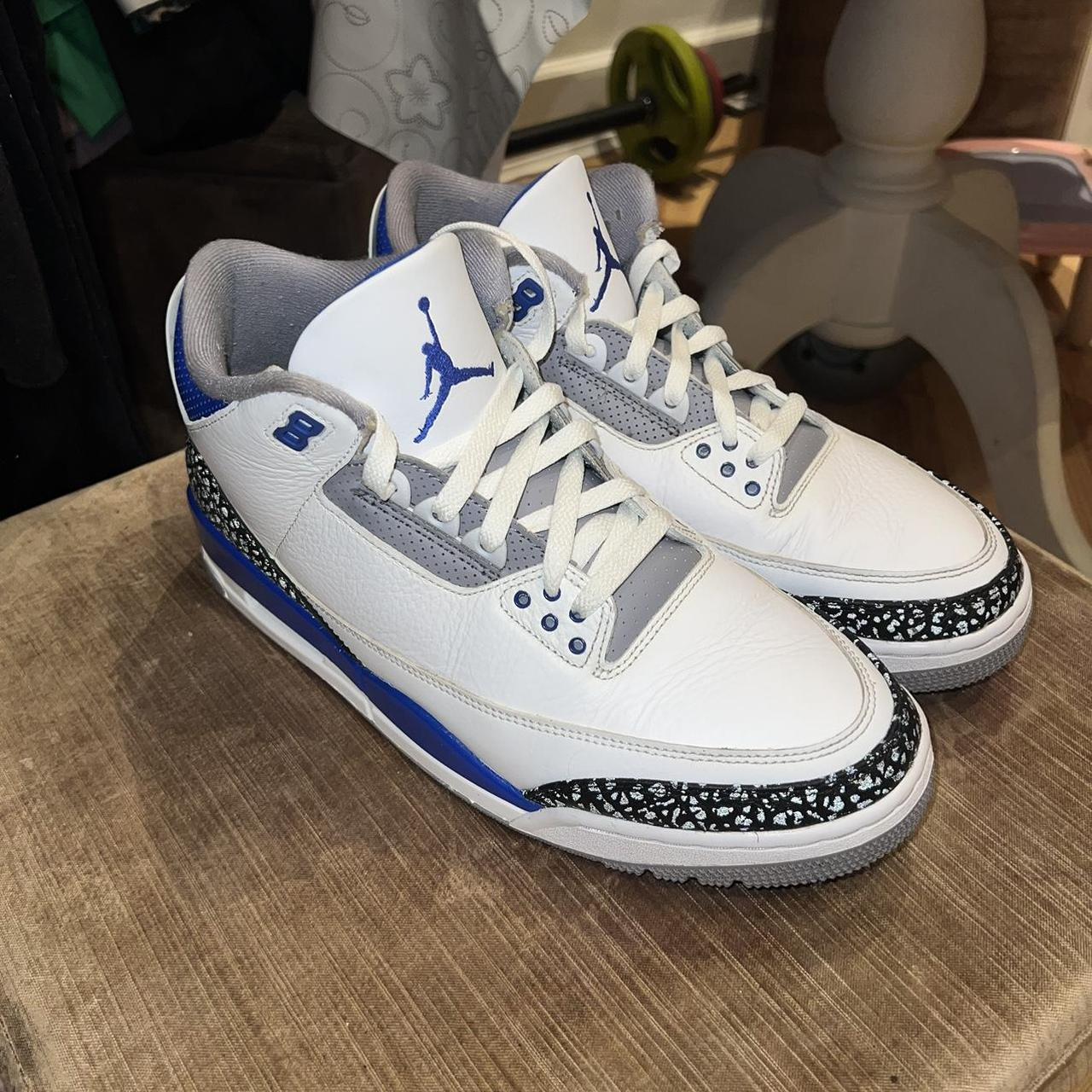 jordan shoes blue and white