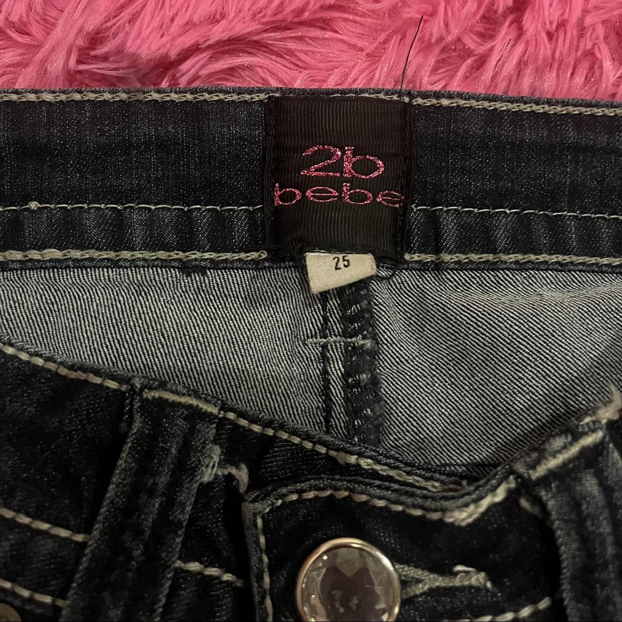 Super Cute Dark Wash Y2k Lowrise Bootcut Bebe Jeans... - Depop