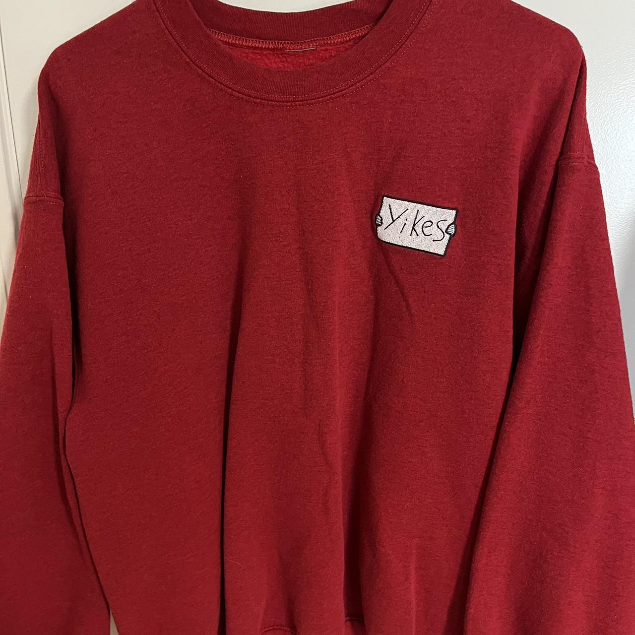 Eddy Burback embroidered yikes sweatshirt. Youtube... - Depop