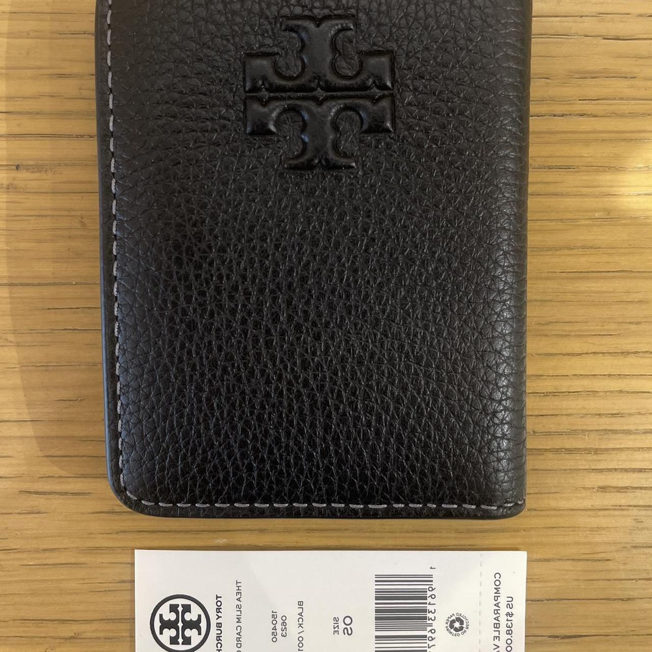 ★人気のブティックモデル★TORY BURCH FELIX MEDIUM WALLET Tory Burch Felix Medium Wallet 🖤 - Pebbled leather | Depop