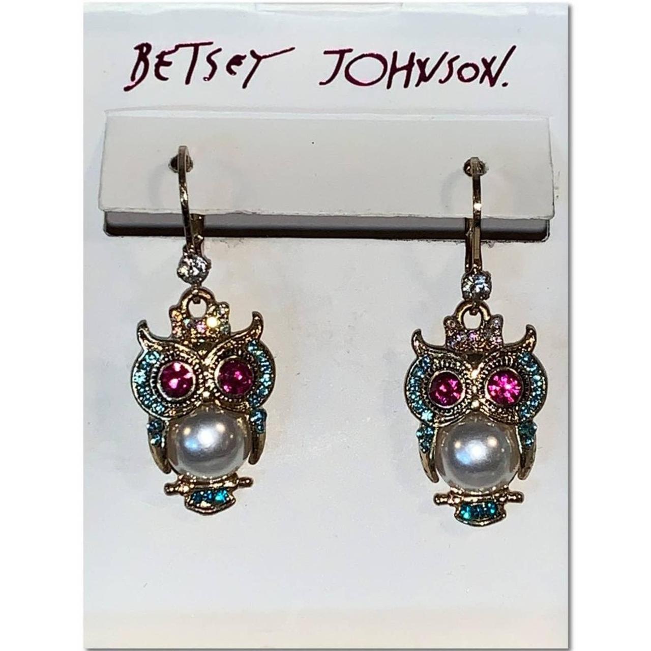 Betsey johnson owl on sale earrings