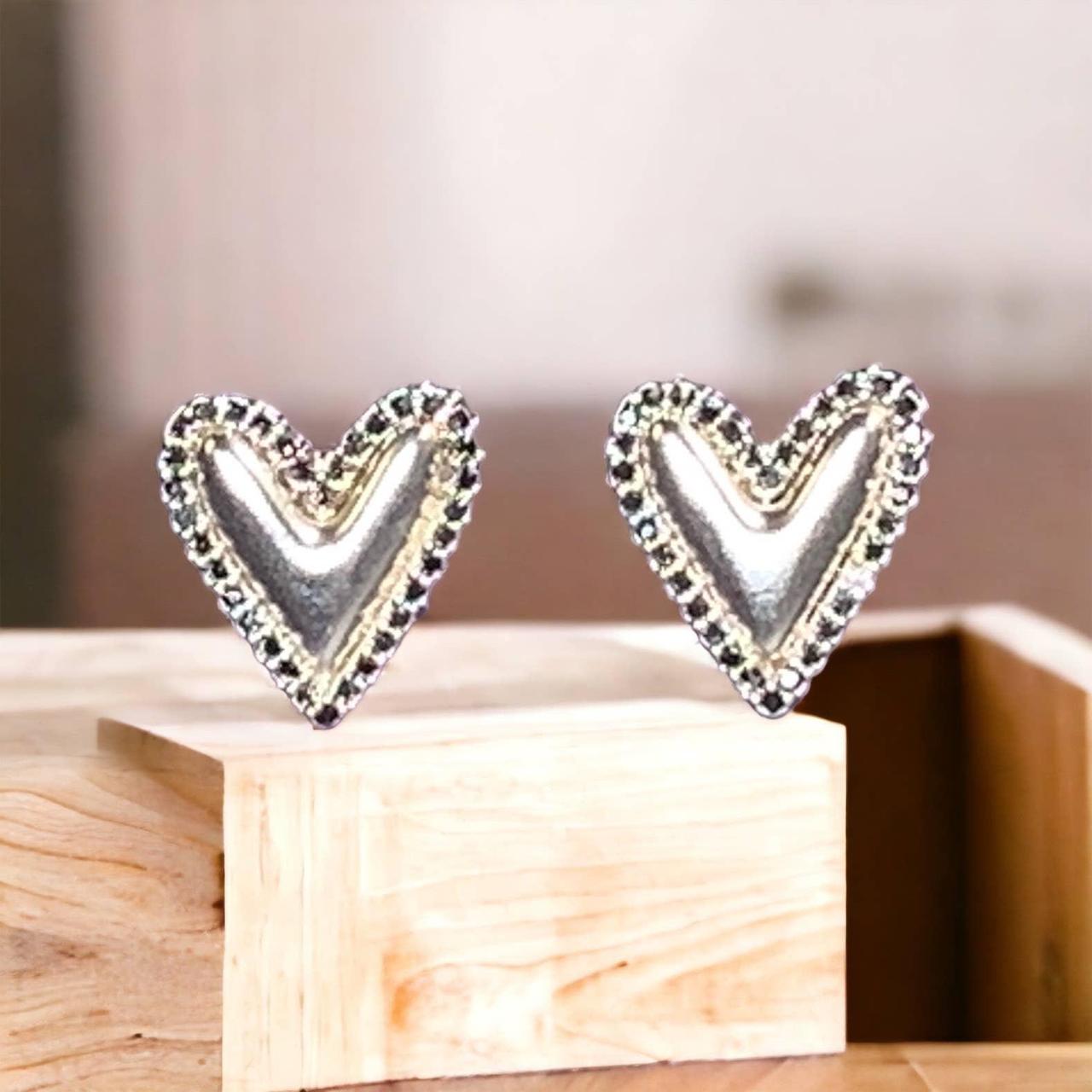 Lucky brand heart on sale earrings