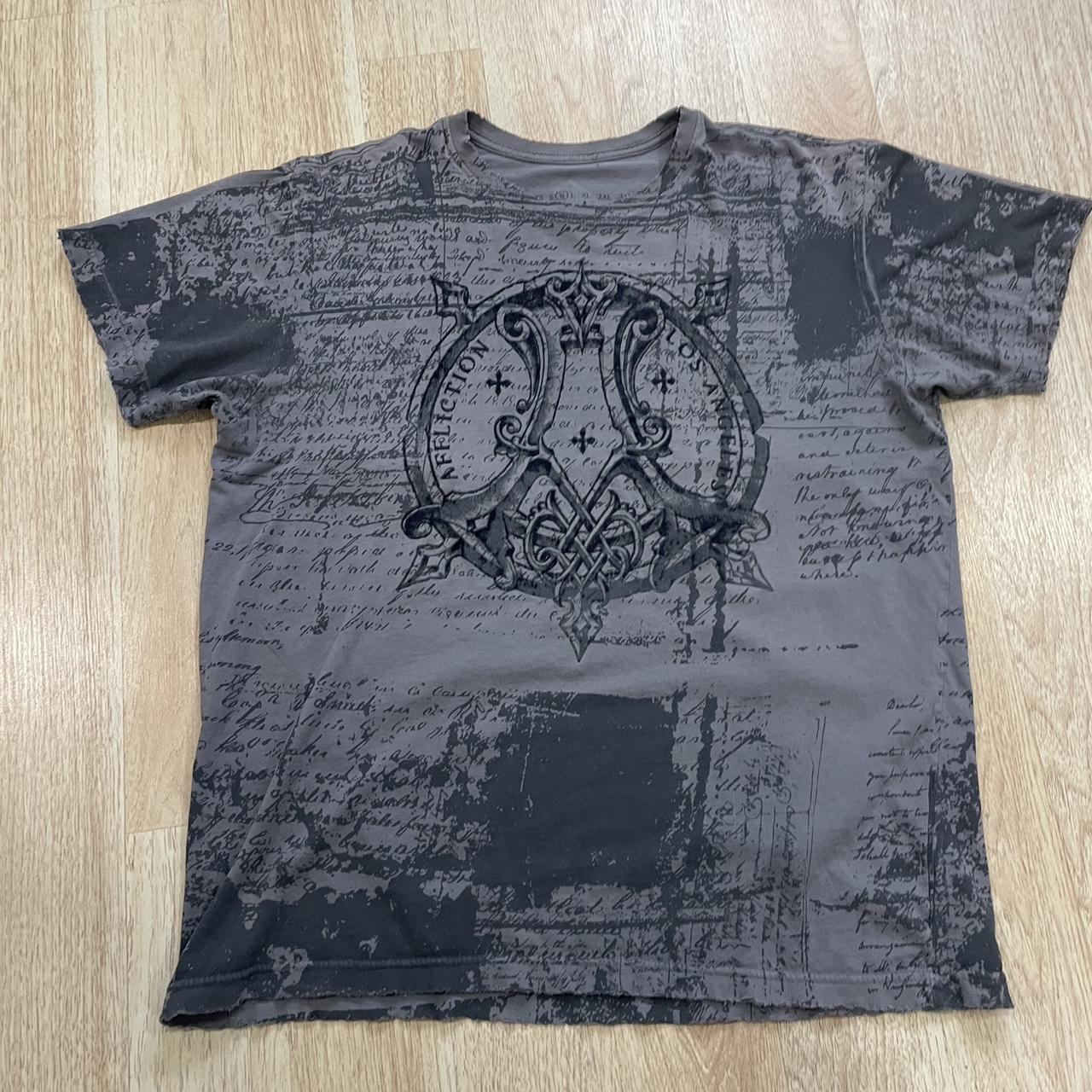 Affliction medium shirt has a nice texture on both... - Depop