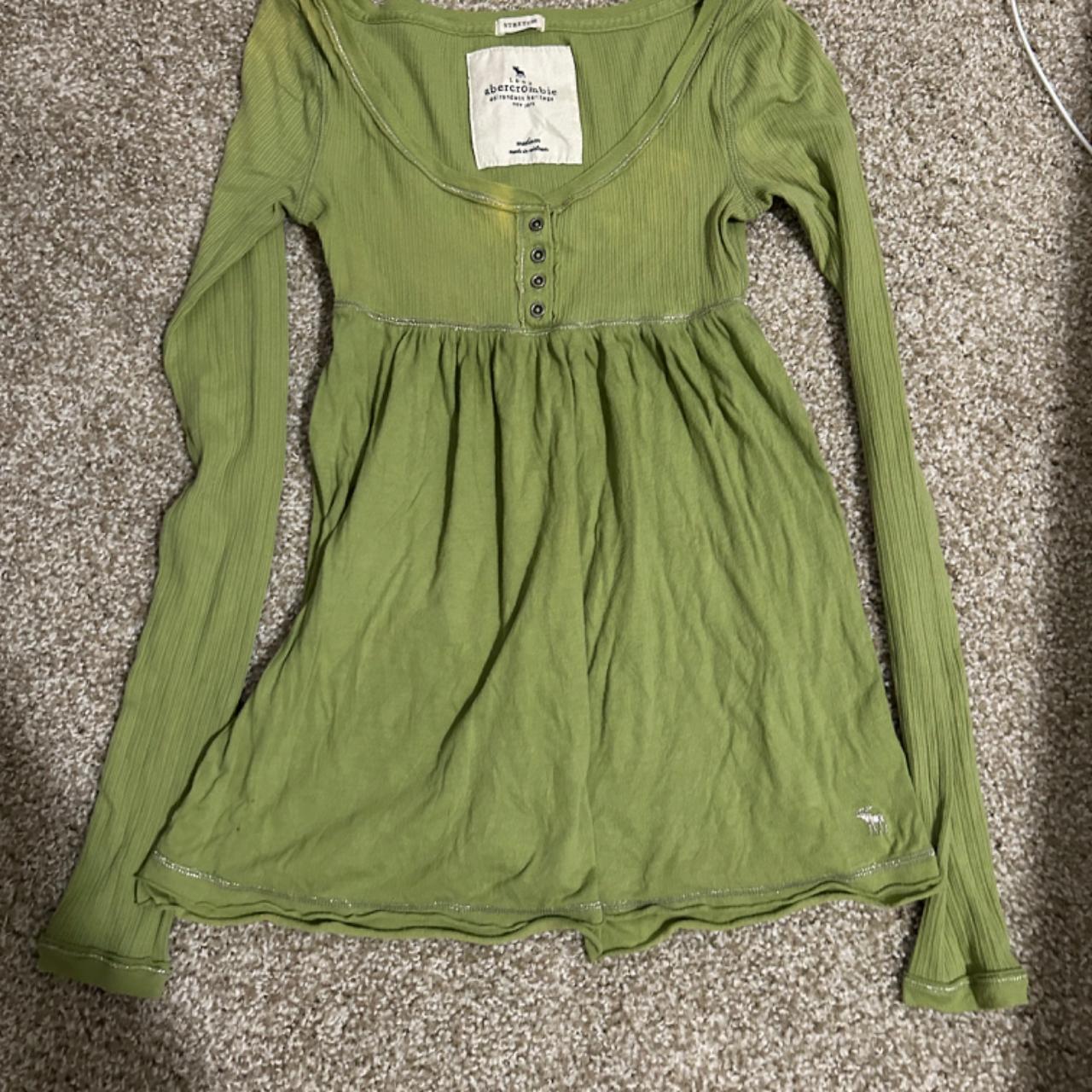 Abercrombie babydoll long sleeve top Size M but best... Depop