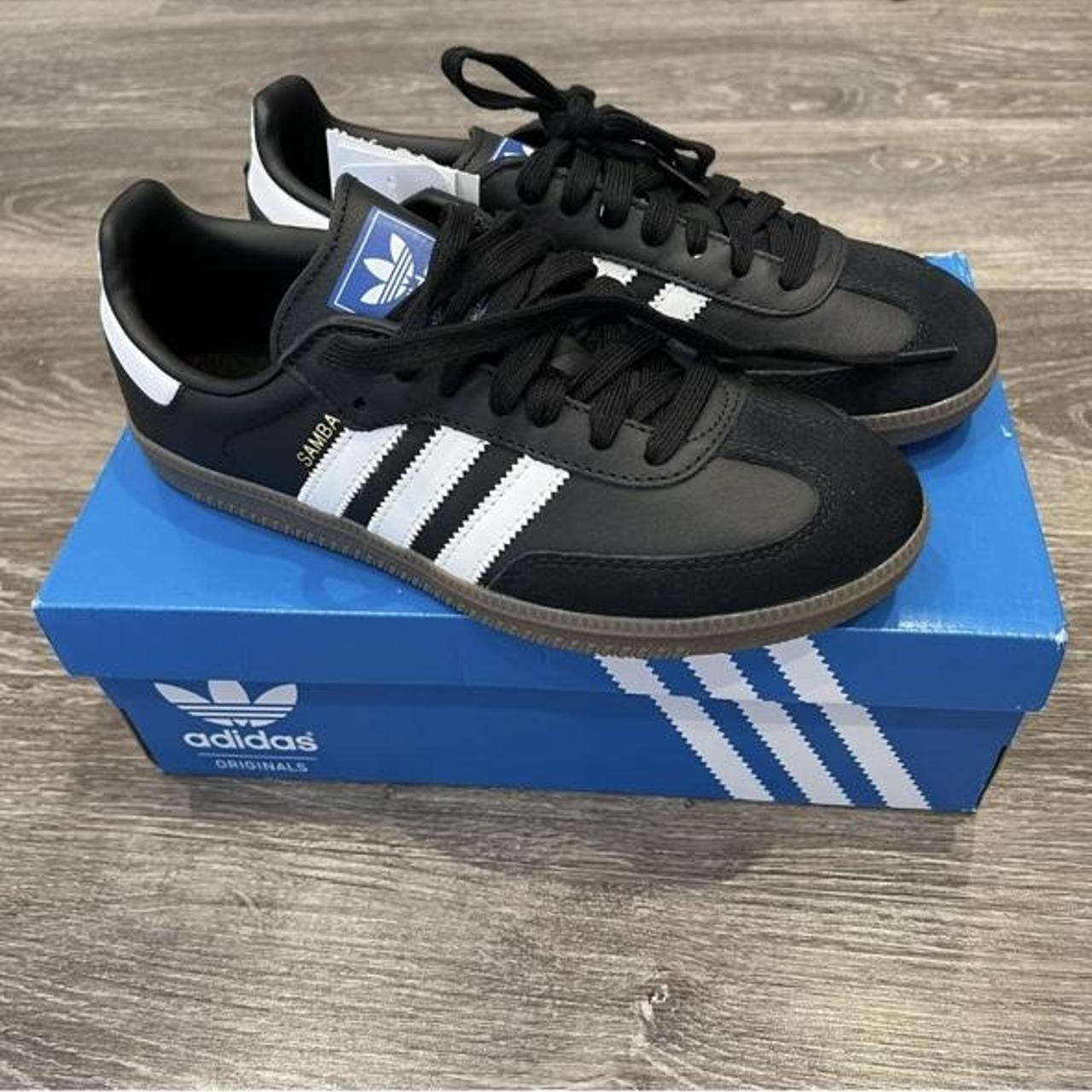 adidas Originals SAMBA OG Black White Gum (B75807)... - Depop