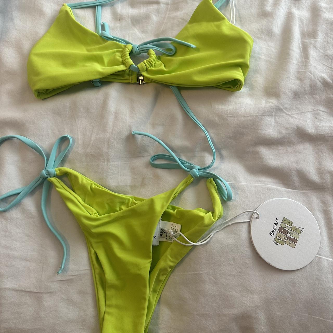 Princess Polly Womens Green And Blue Bikinis And Tankini Sets Depop