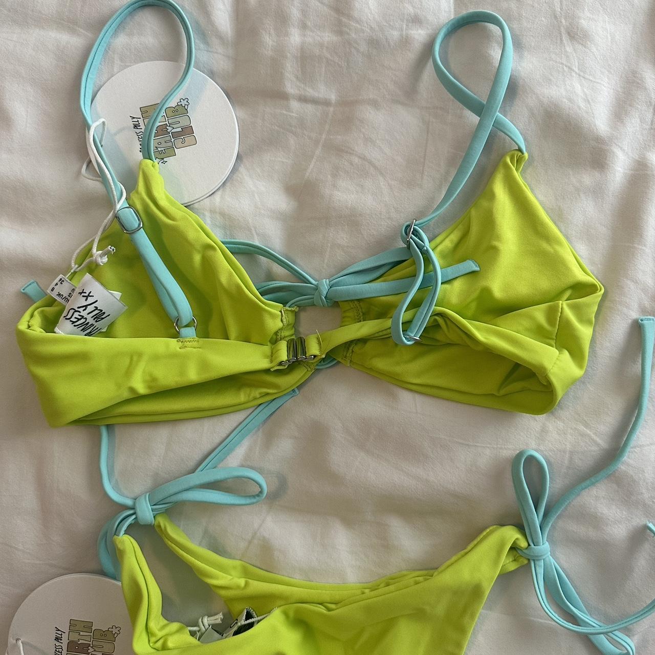 Princess Polly Women's Green and Blue Bikinis-and-tankini-sets | Depop