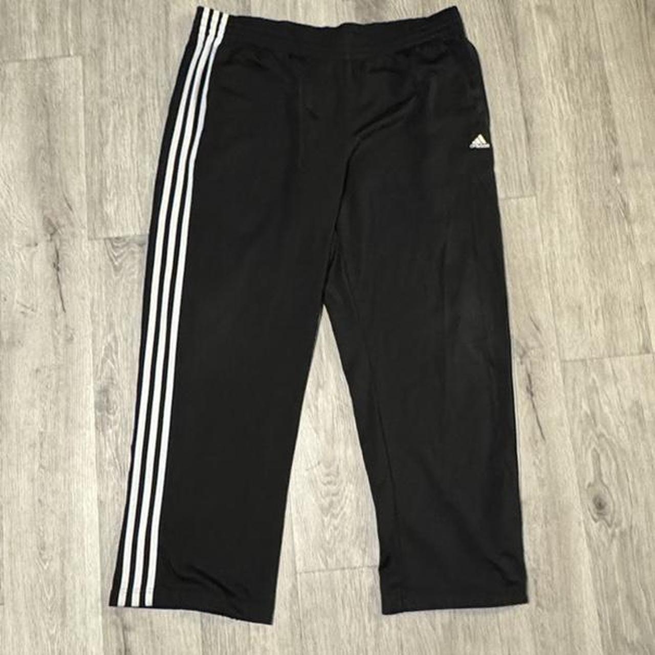 Adidas black and white tracksuit parachute. Depop