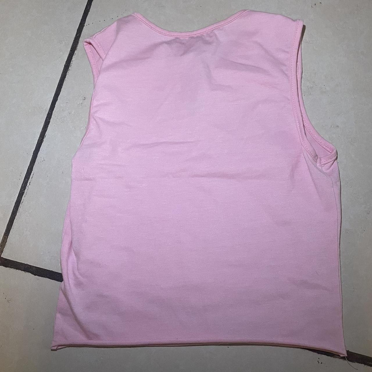 Women's Silver and Pink Crop-top | Depop