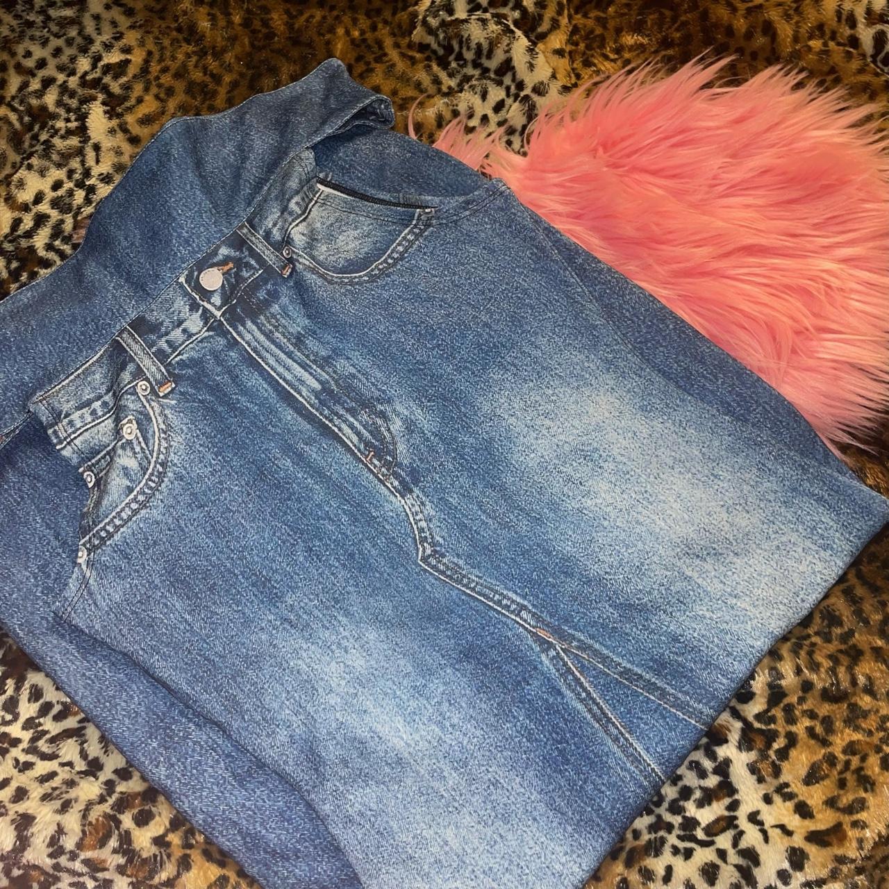 Fashion nova Y2K Denim off the shoulder dress Size... Depop