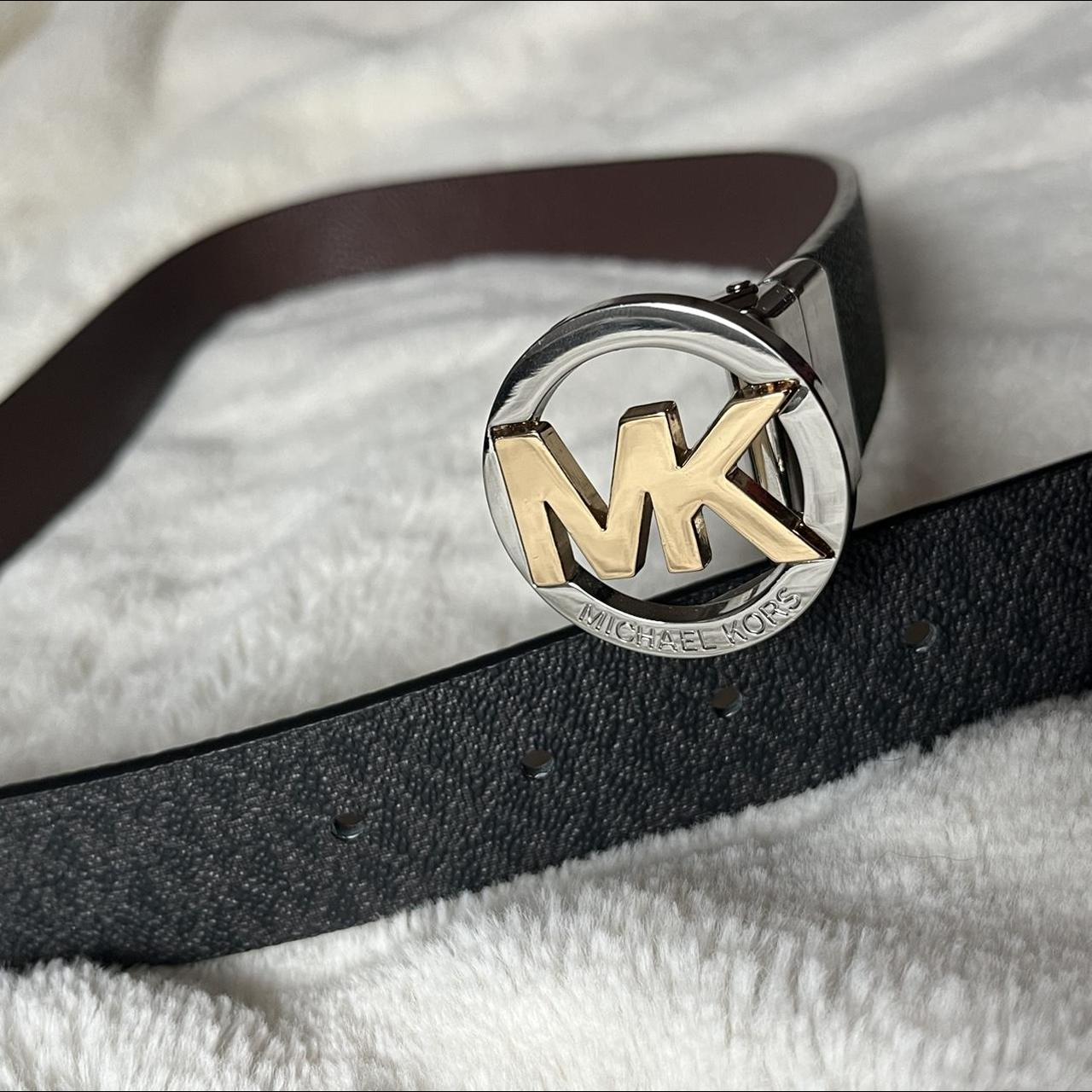 Michael kors deals reversible belt women's