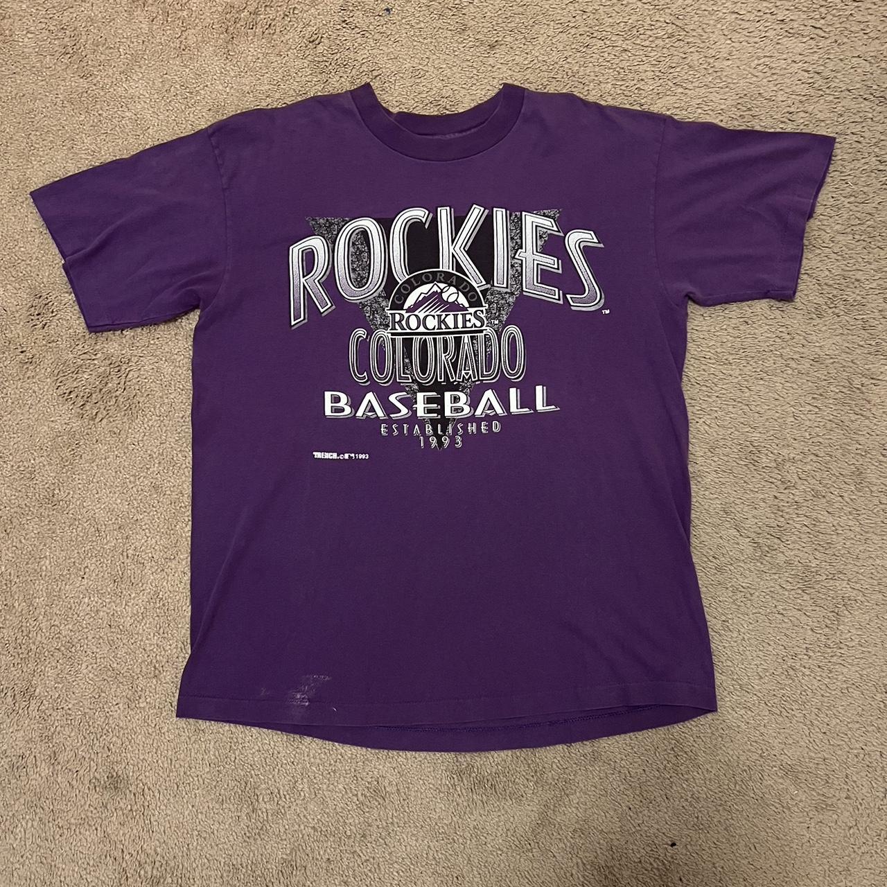 vintage 1993 Logo 7 Colorado Rockies tee. ⚾️ size - Depop