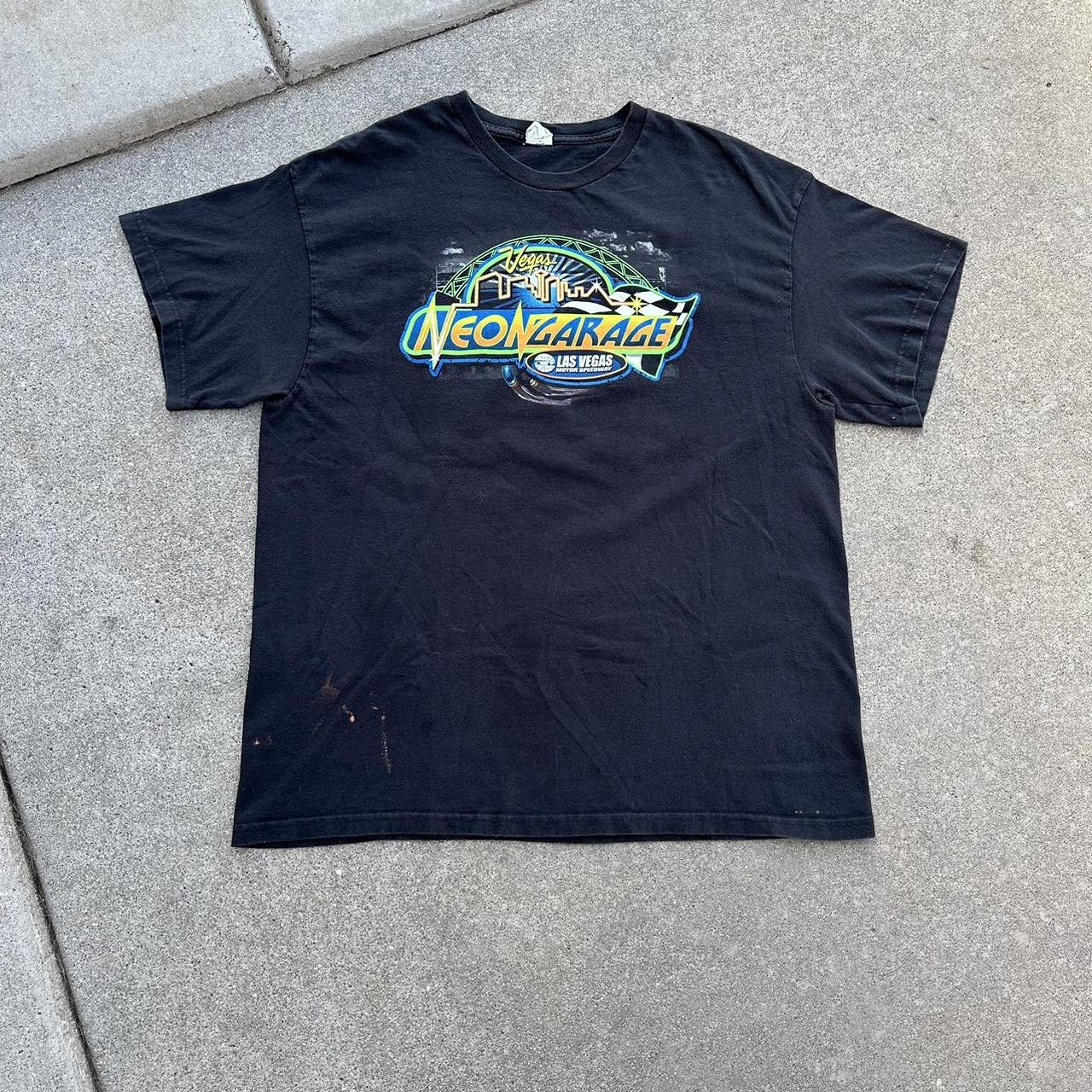 Y2K ‘Neon Garage’ Las Vegas Graphic TShirt Size Depop