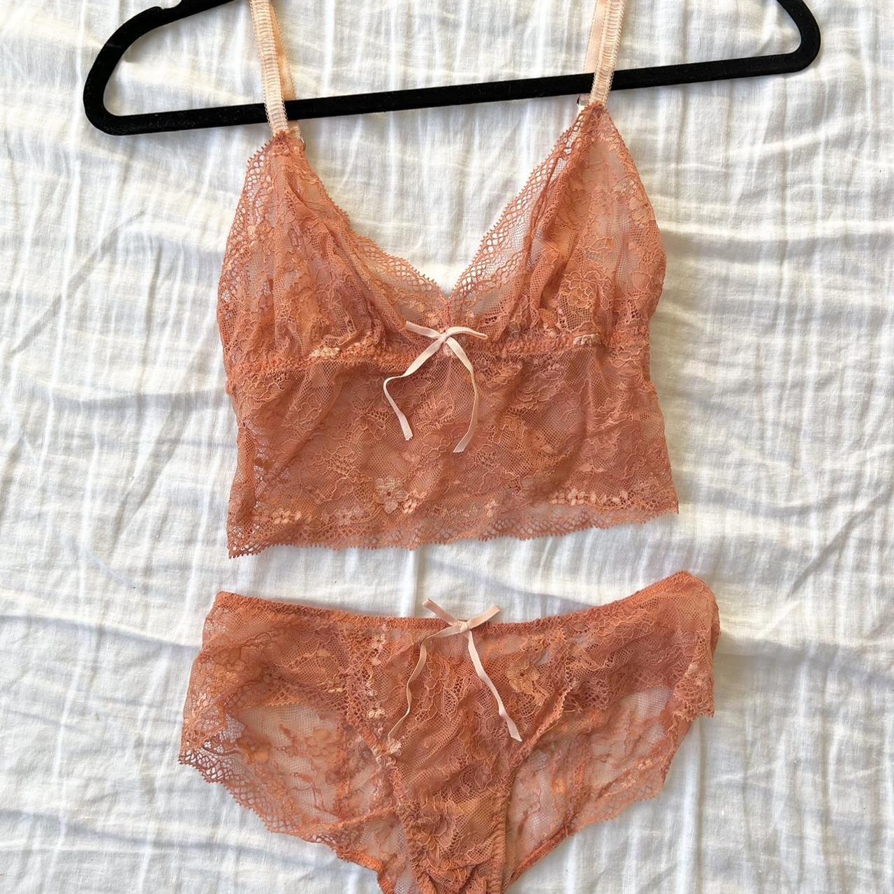 Eberjey Women's Orange Bra Depop