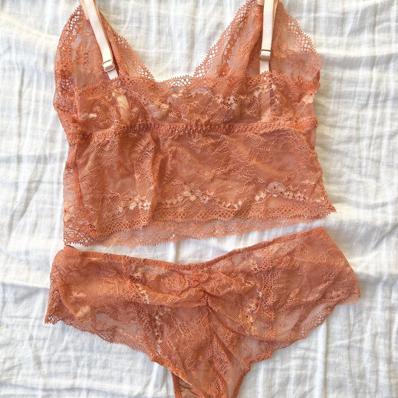 Eberjey Women's Orange Bra Depop