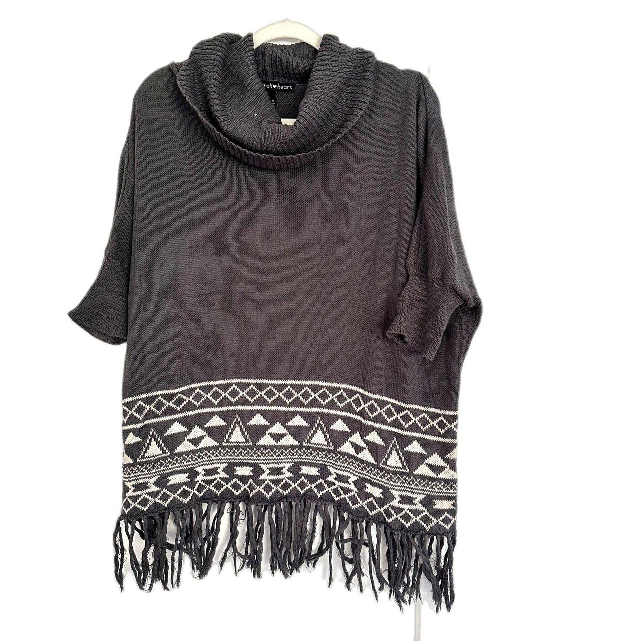 Aztec cowl neck pullover sale