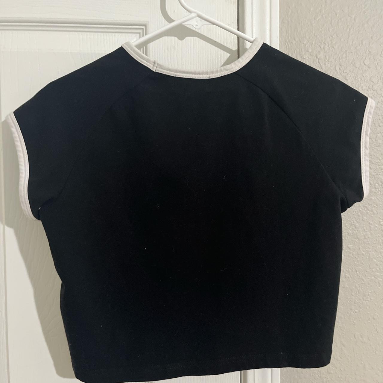 authentic black STUSSY crop top. Made from 100%... - Depop