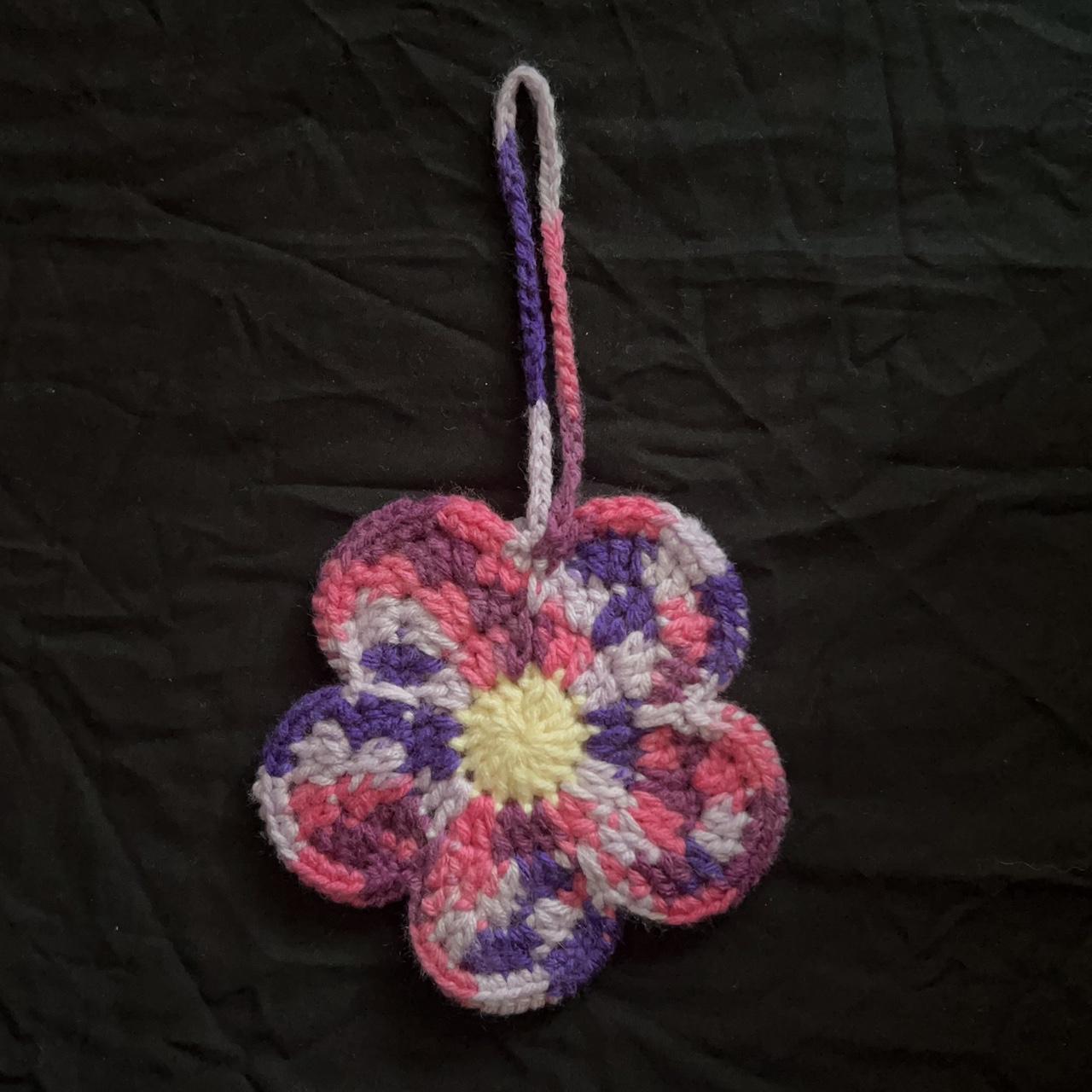 Crochet Flower Bag Charm 