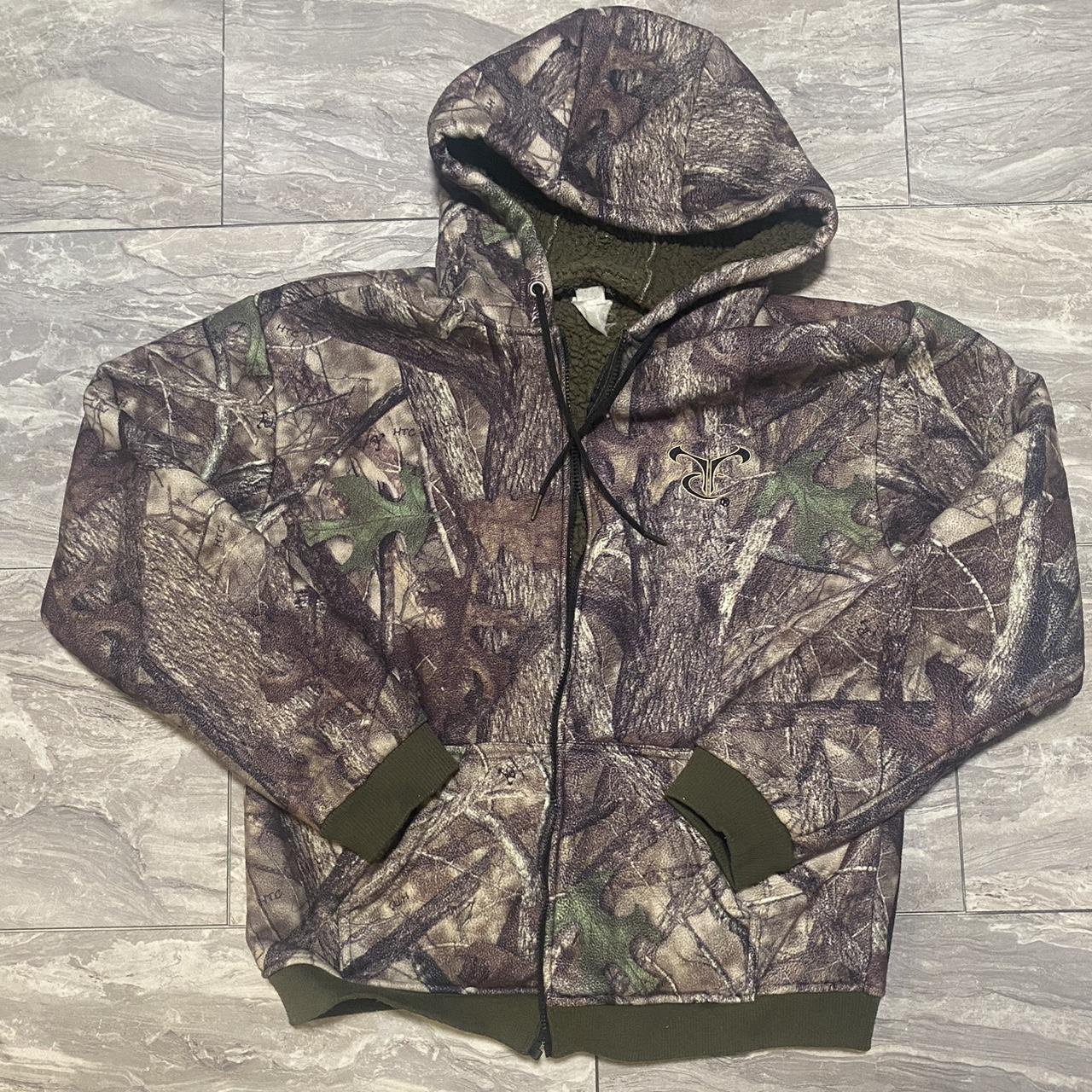 Y2K Realtree Camo Sherpa Lined Zip Up Fits... - Depop