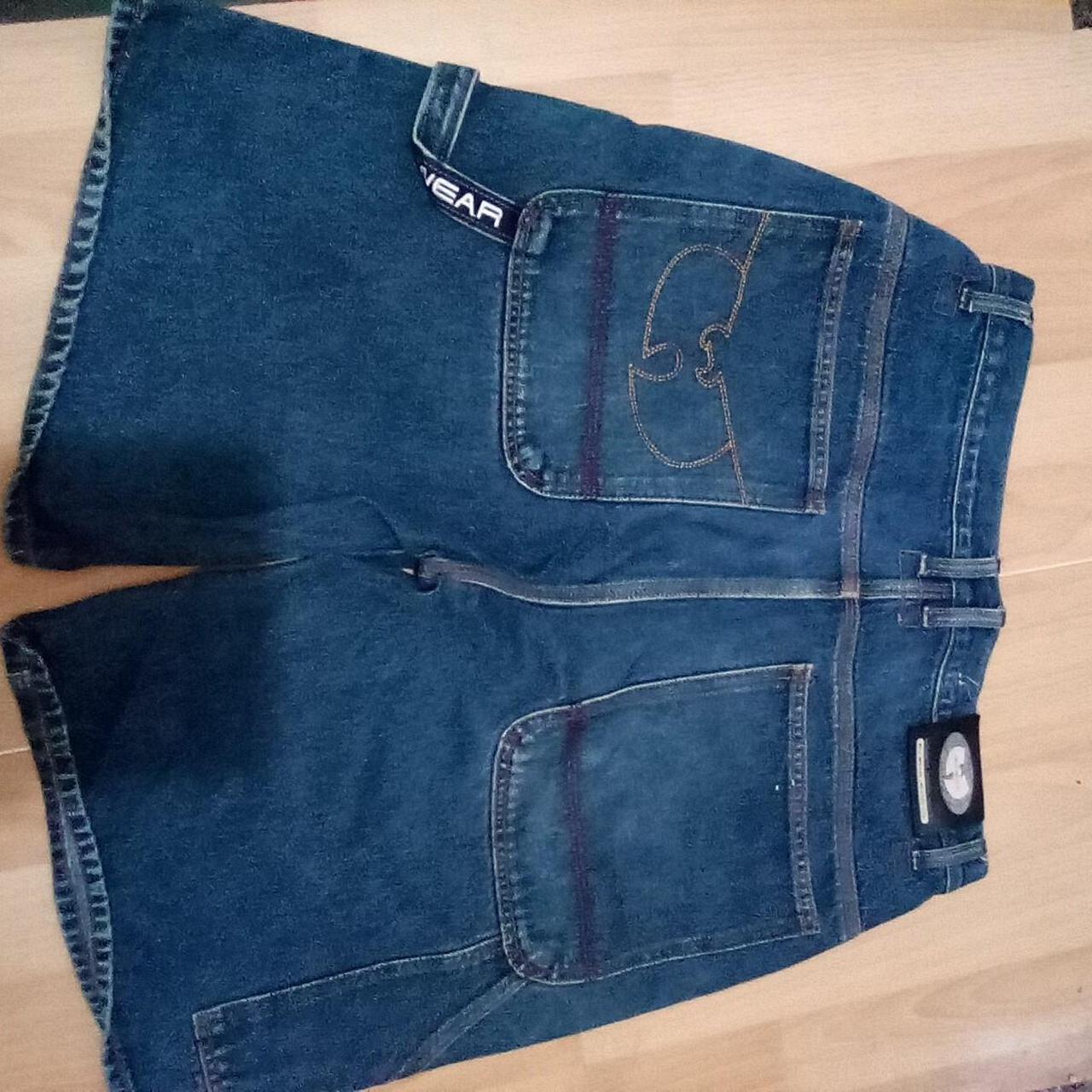 Wu Wear Men's Blue and Navy Shorts (4)