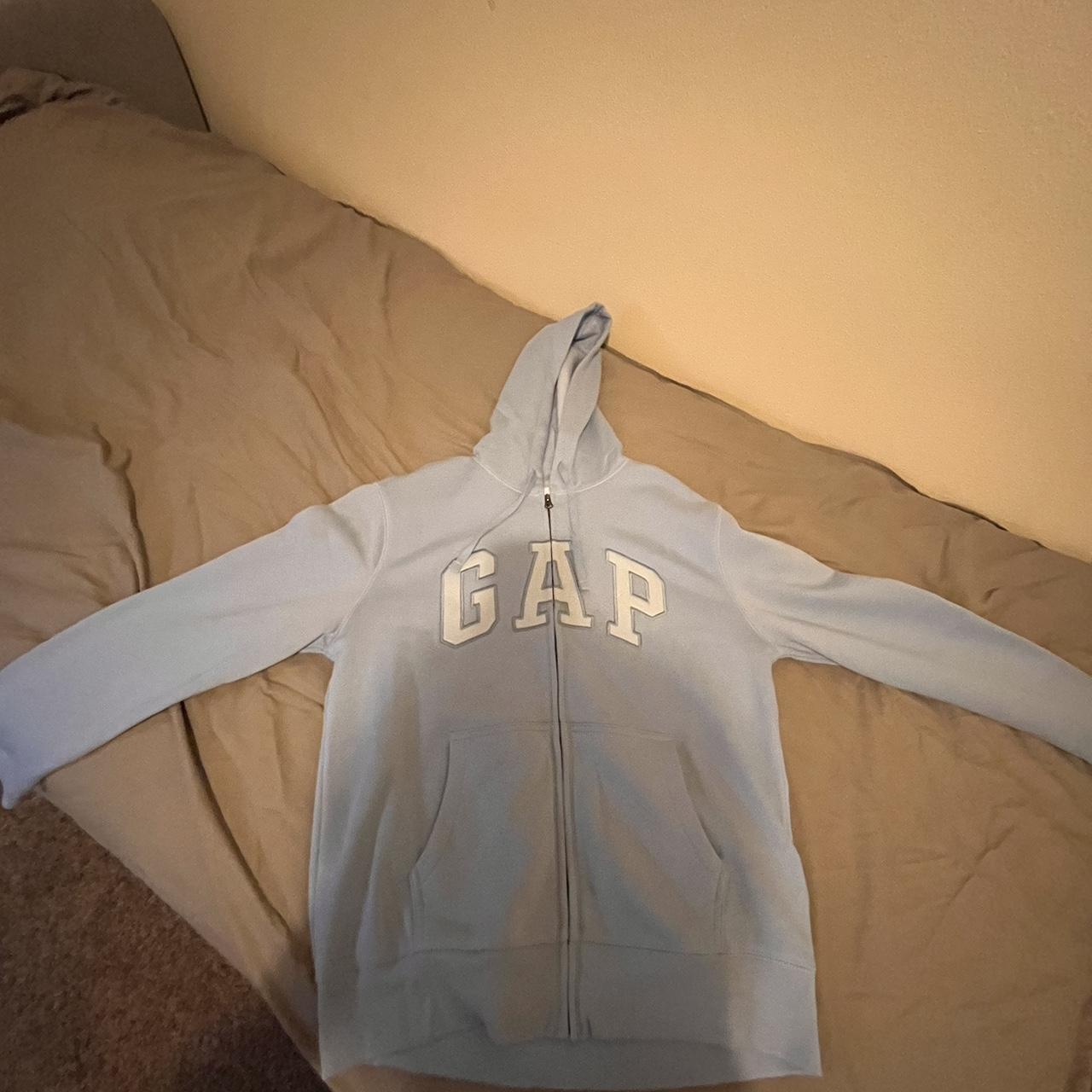 Baby blue gap hoodie Depop