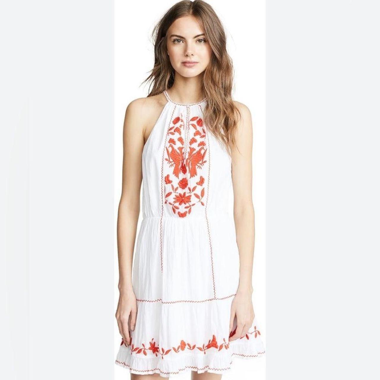 Joie Women's Red and White Dress (2)