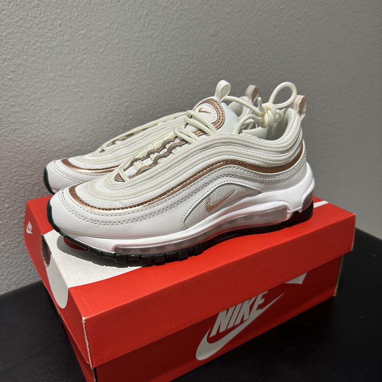 Nike air max 97 best sale white and red womens