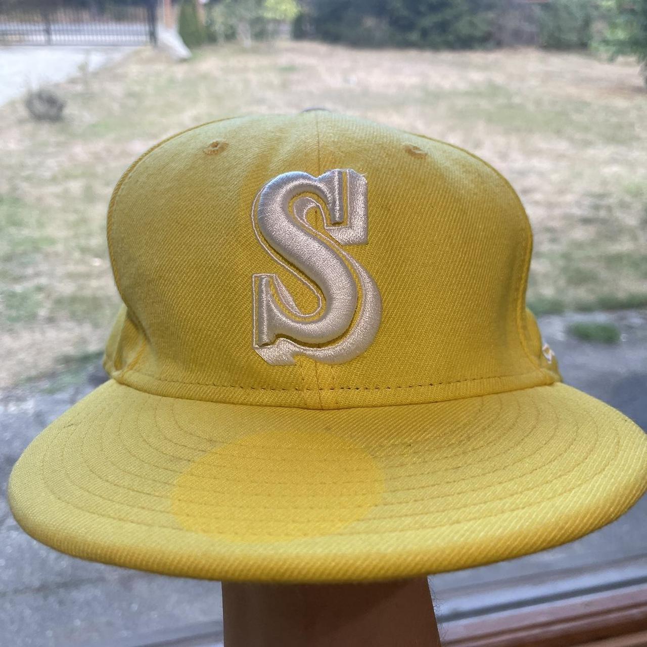 Vintage Seattle Mariners Hat yellow Embroided Size 7... Depop
