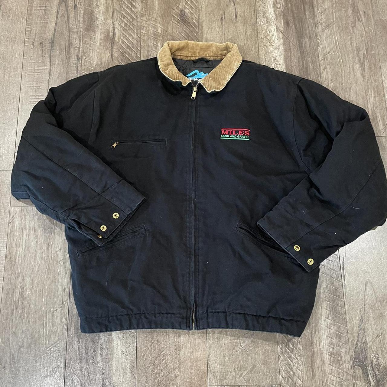 Carhartt style Detroit black jacket Excellent... - Depop