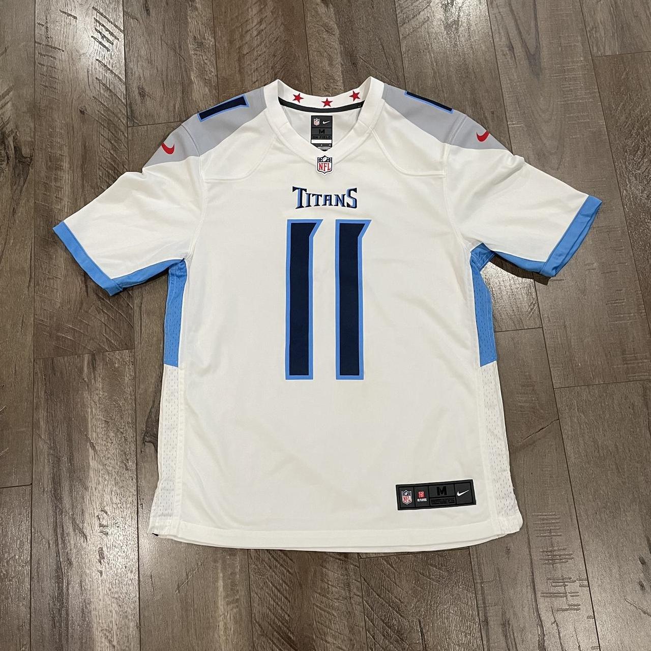 Nike Mens Blue Tennessee Titans #11 NFL A.J. Brown - Depop