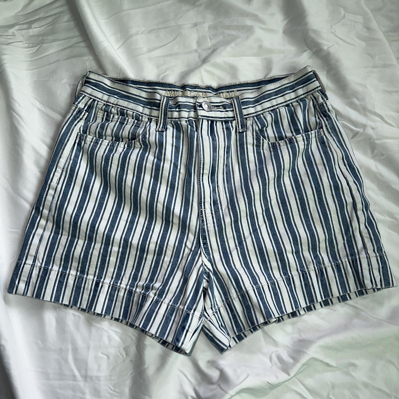 Striped 2025 mom shorts