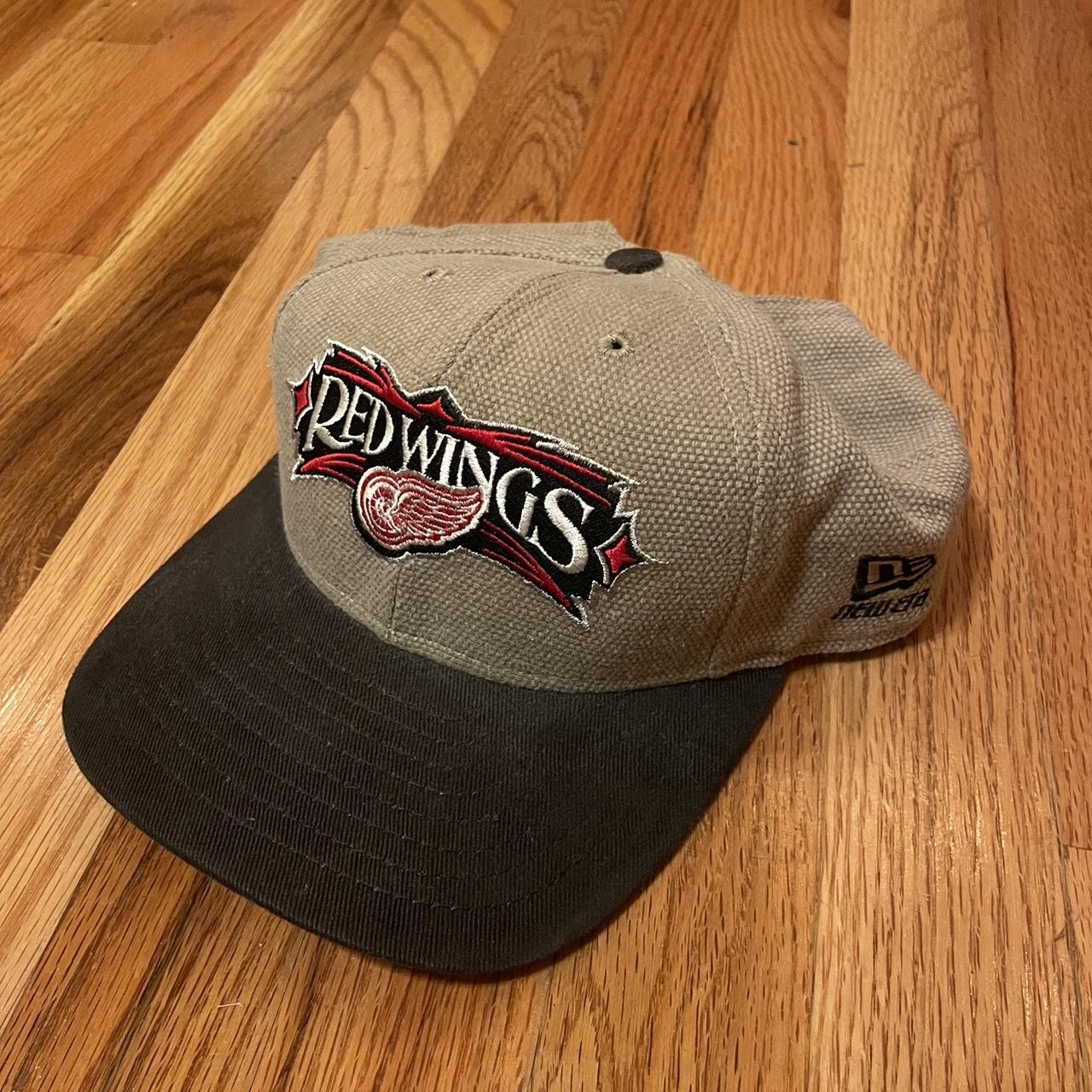 New Era Red Wings Hockey Hat Like New Condition - Depop