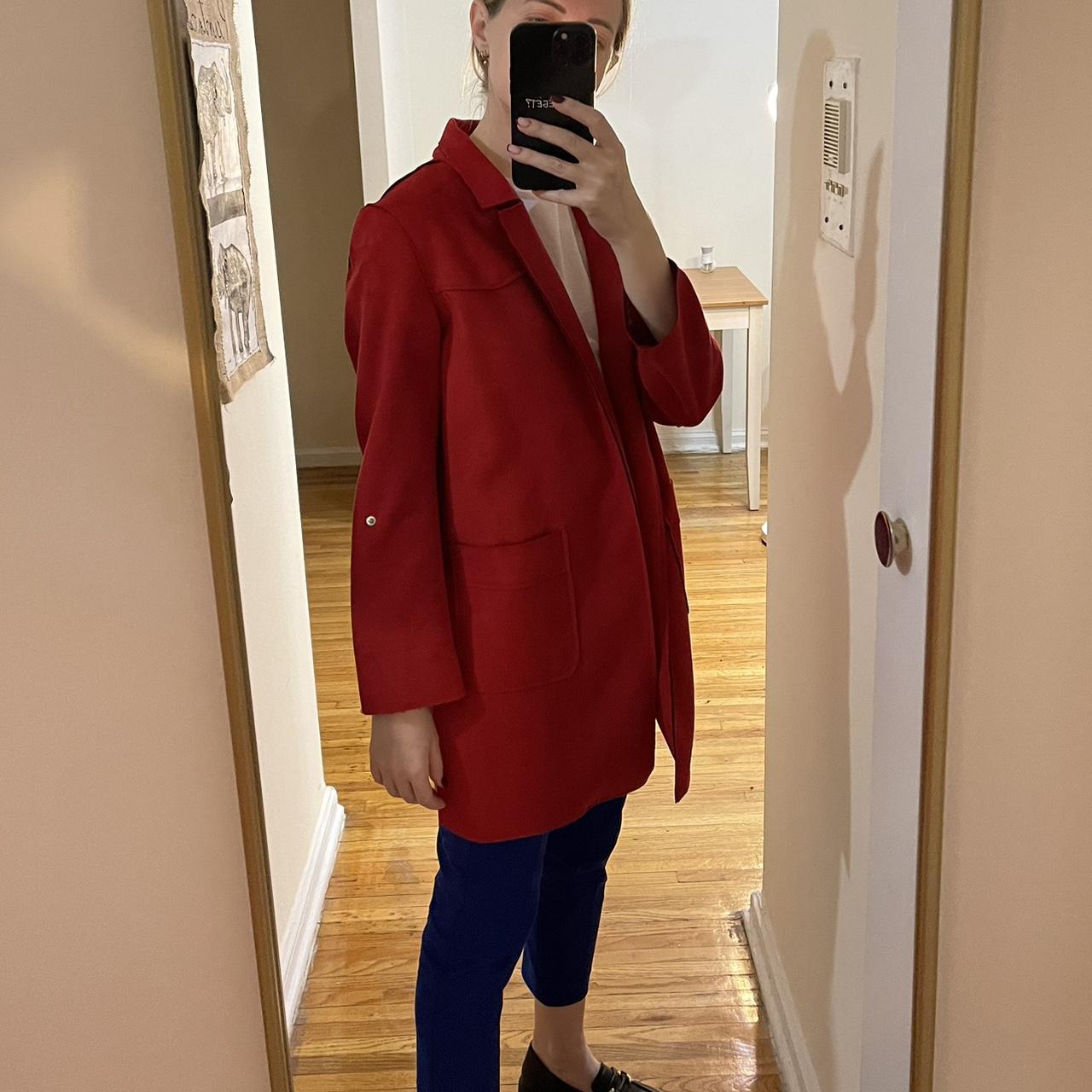 Bershka hotsell red coat