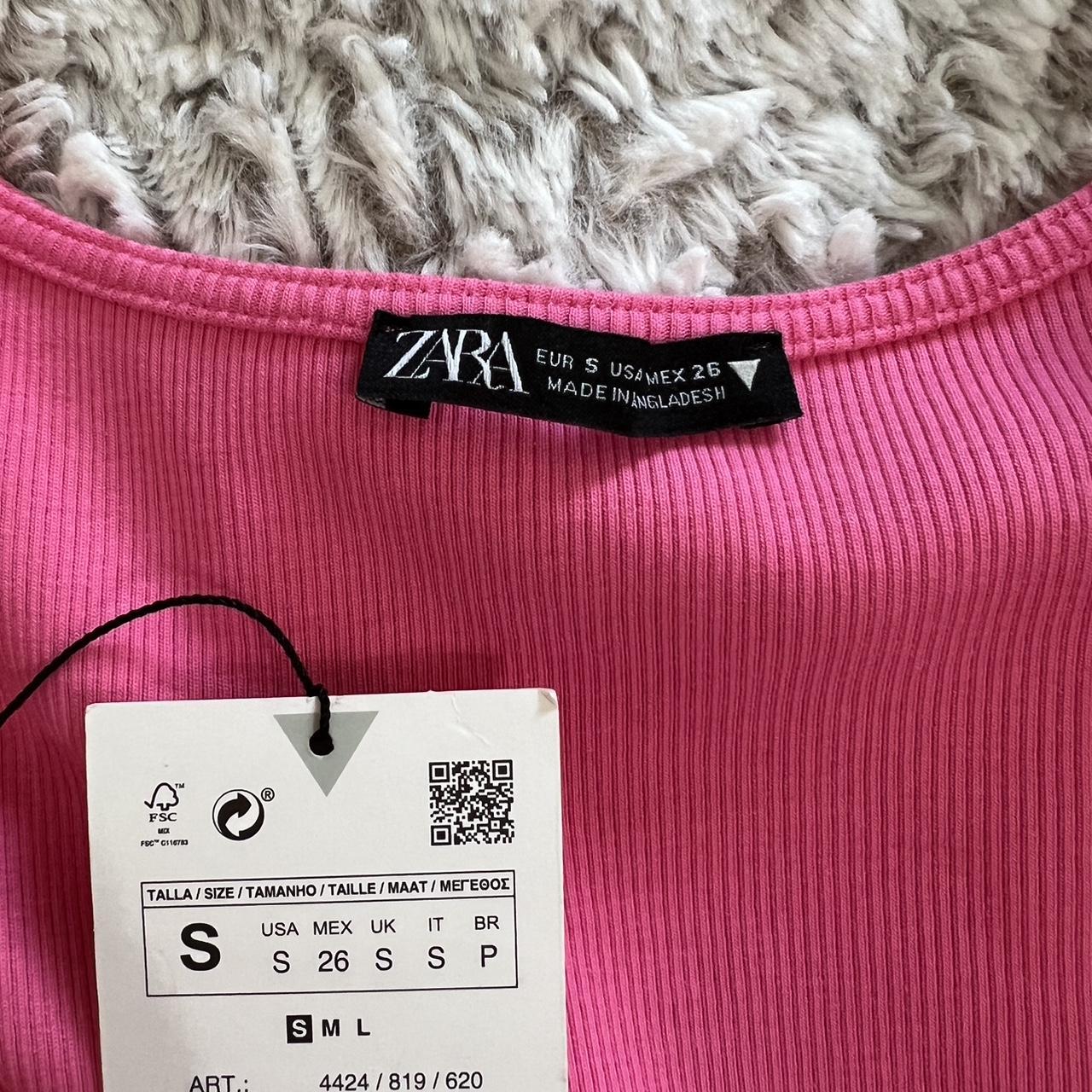 YR‪‪❤︎‬出品 Zara Pink Puff Sleeve top -new with tags -size s | Depop