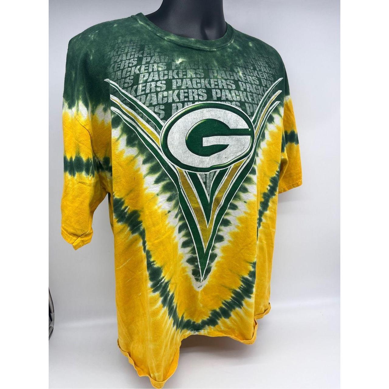 Vintage Green Bay Packers Tie Dye Graphic T - Depop