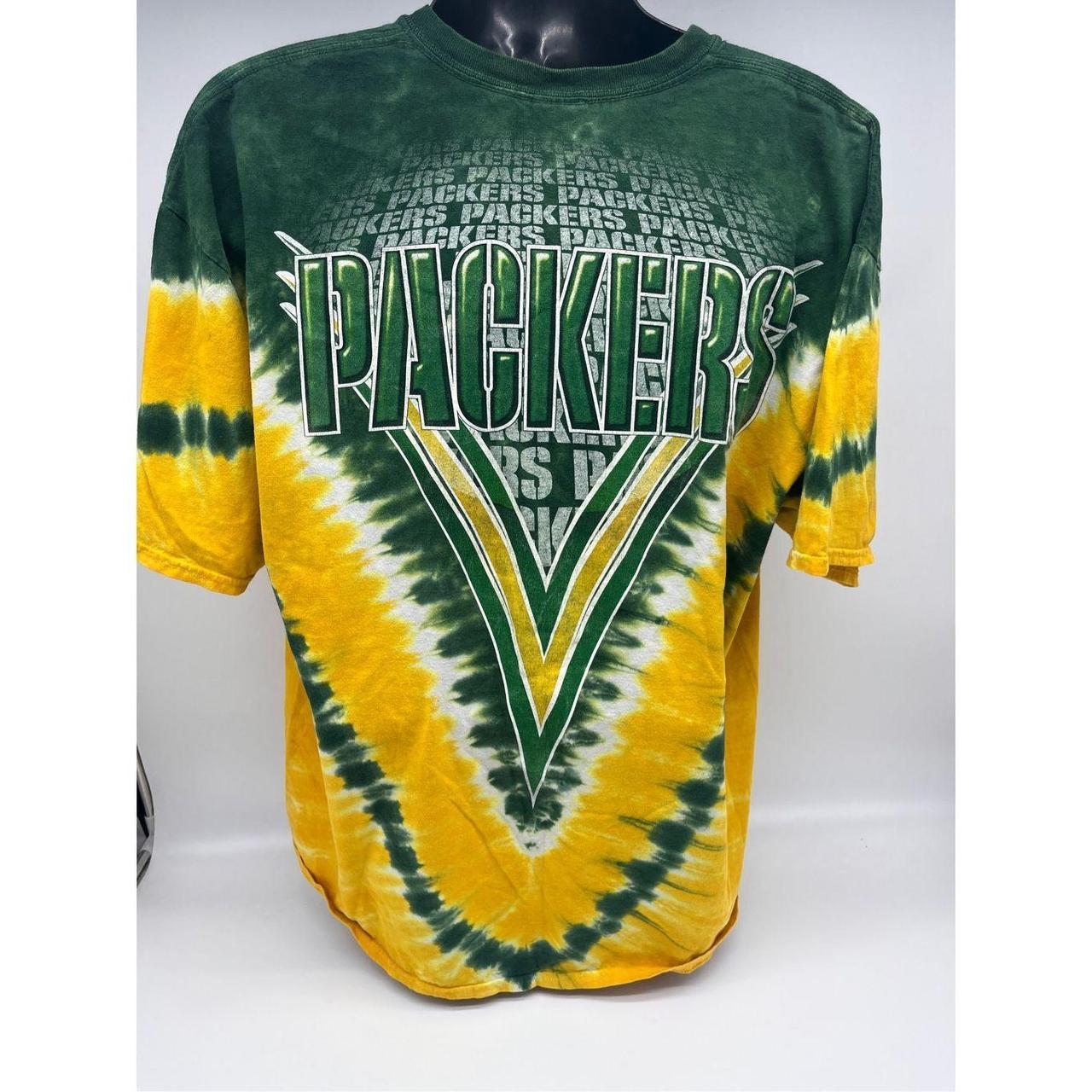 Green Bay Packers Majestic Vintage Green Tie Dye T-Shirt