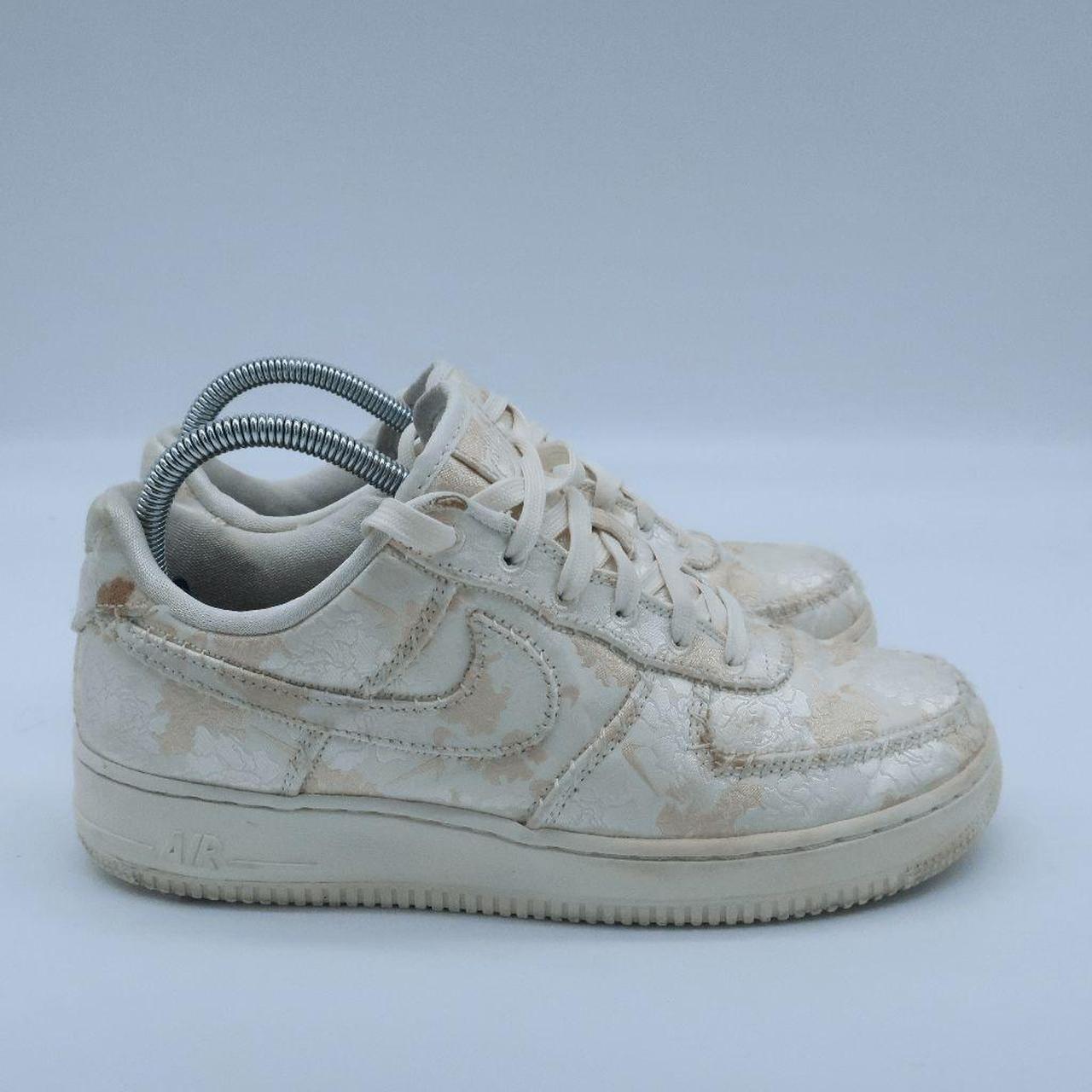 Air force 1 low satin cheap floral pale ivory