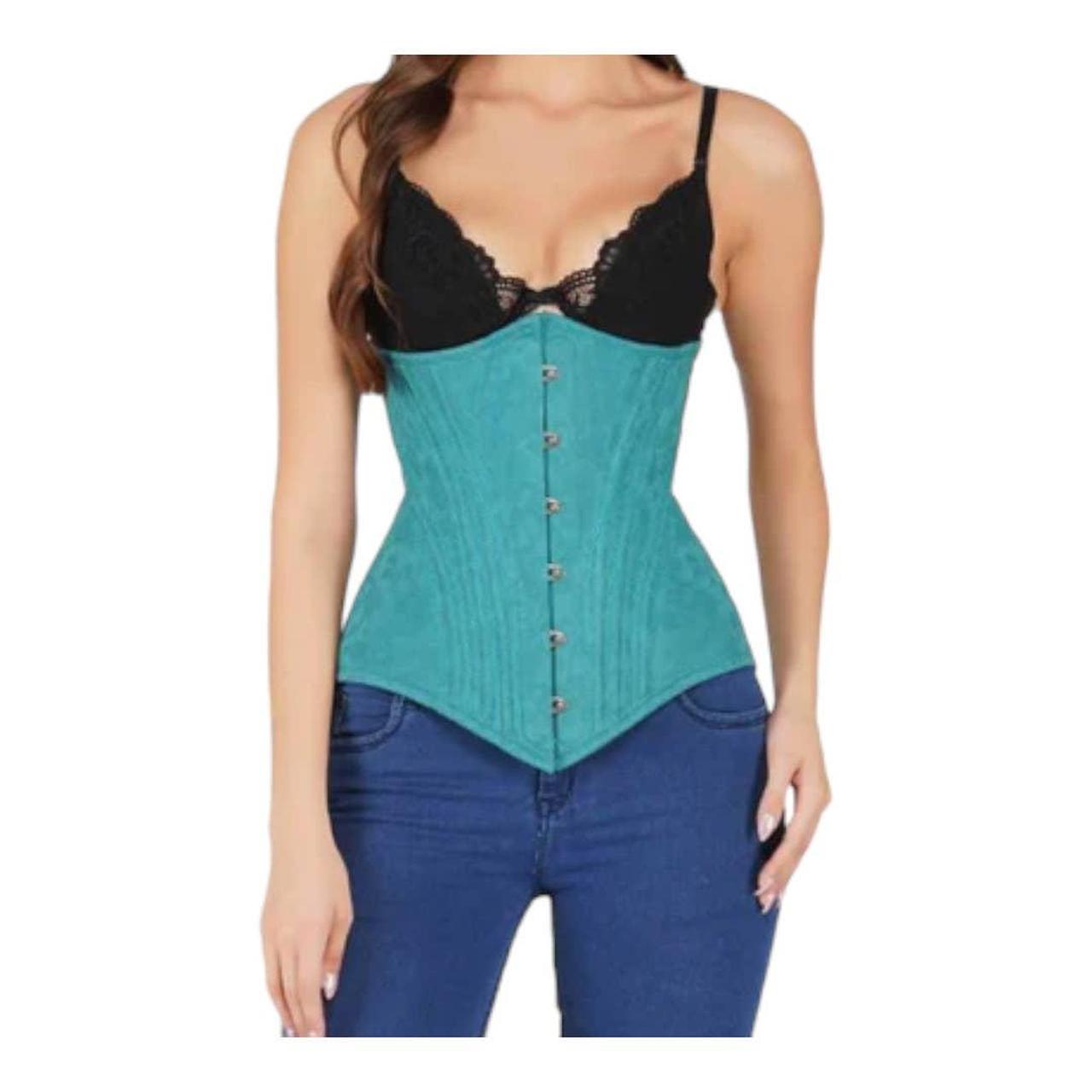 Corset Story Blue in color Lace up 100 cotton... Depop