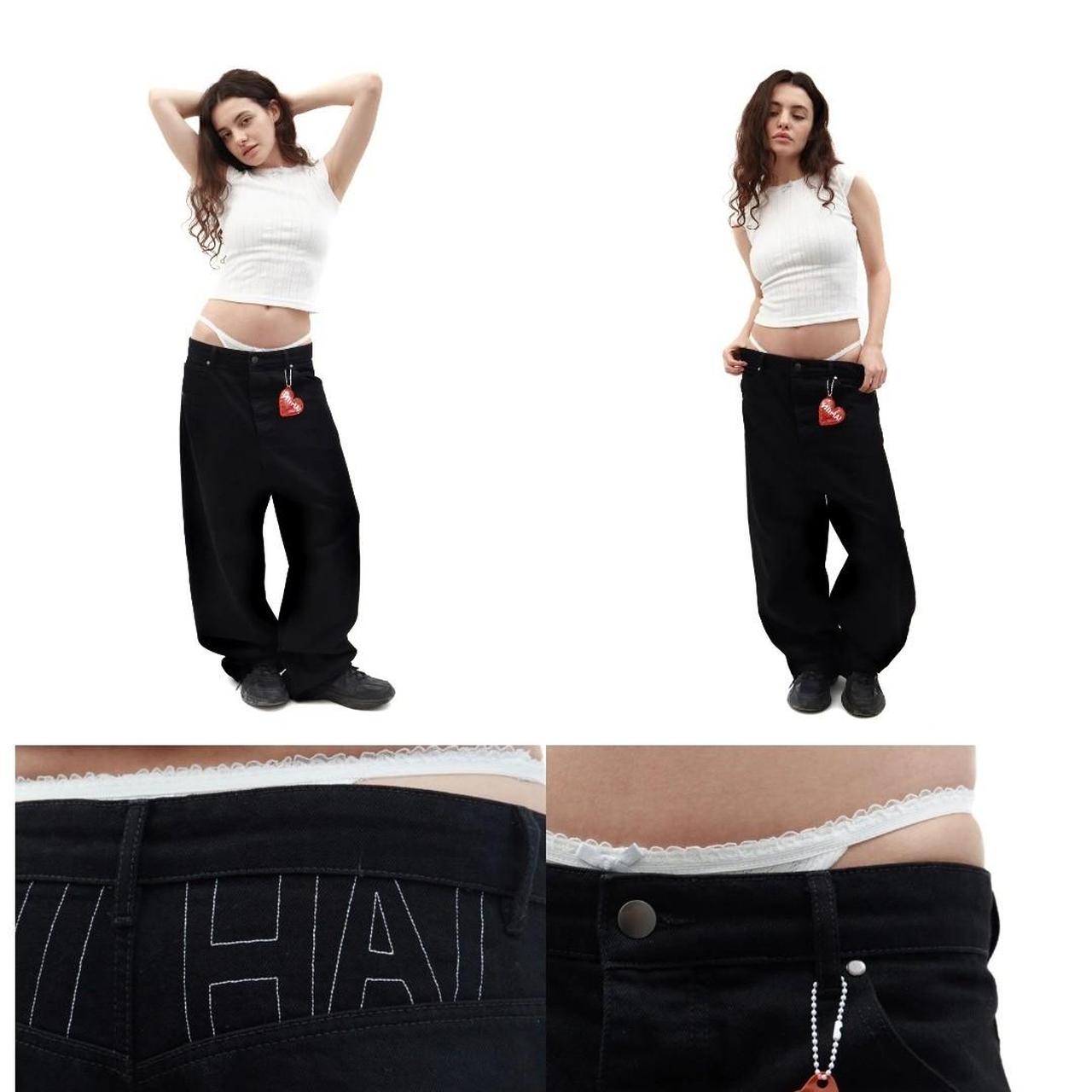 Niihai black baggy Jeans size XS Only worn once Depop