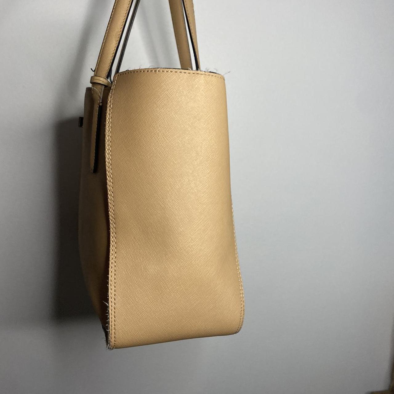 Brown and tan Calvin Klein shoulder bag. Gold - Depop