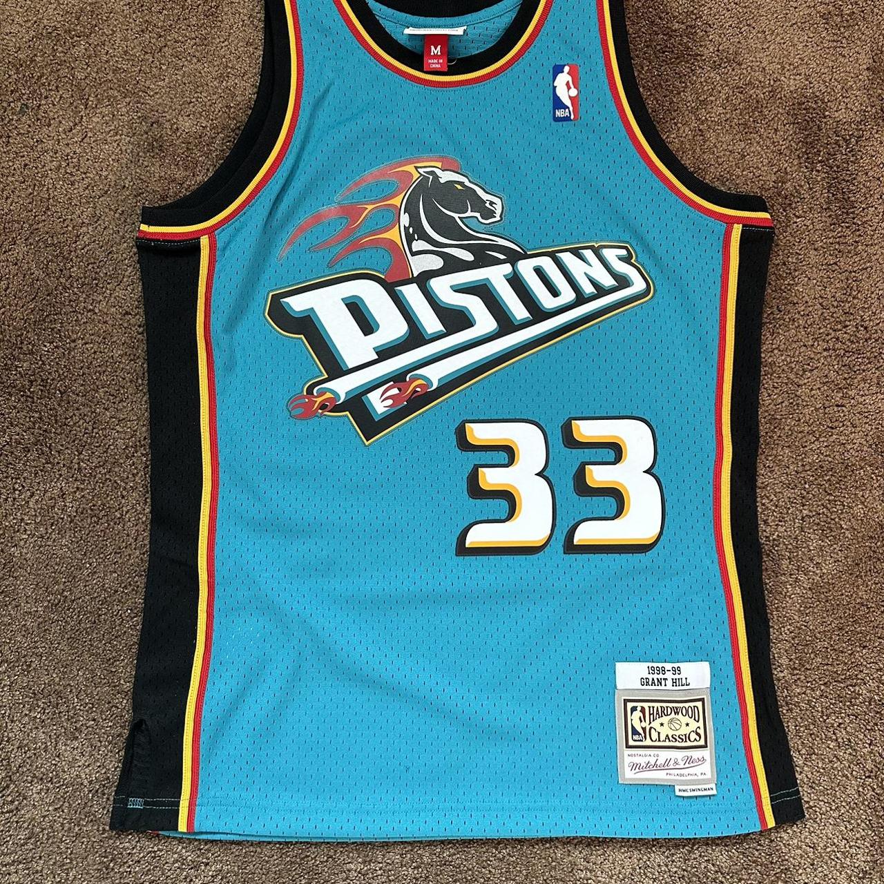 Mitchell & Ness Black Detroit Pistons 1998-99 Grant Hill Jersey Swingman  Jersey