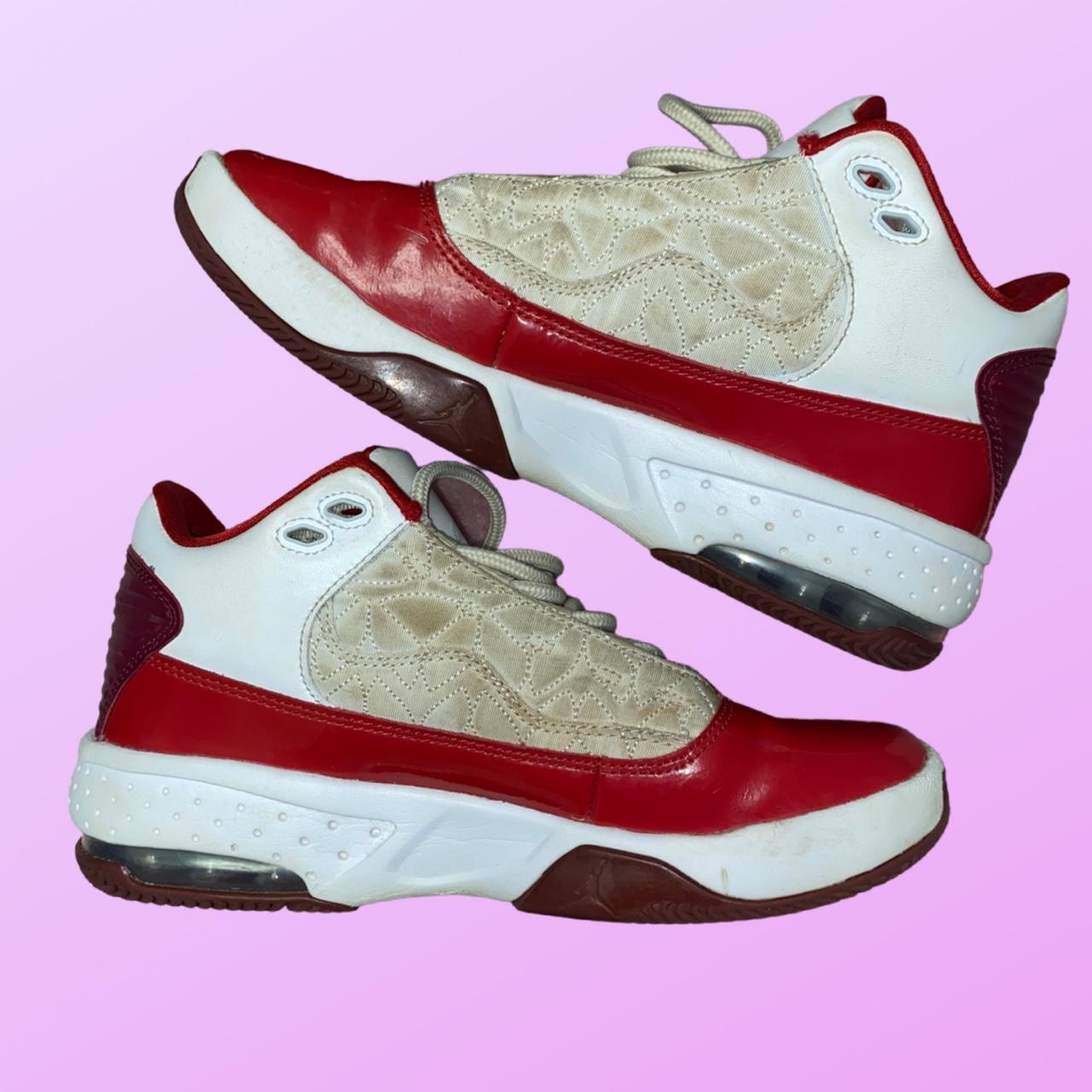 Jordan Red and White Trainers