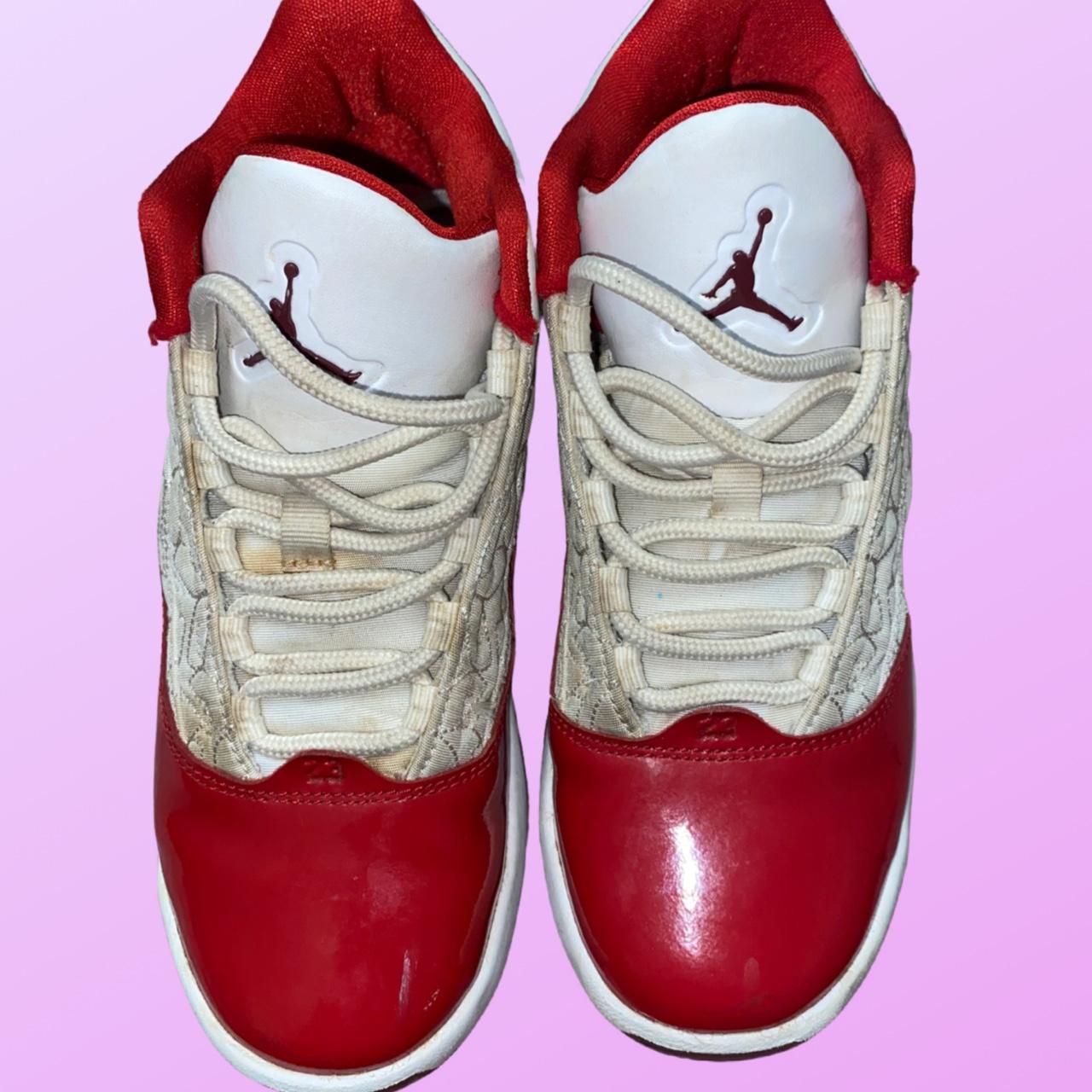 Jordan Red and White Trainers (2)