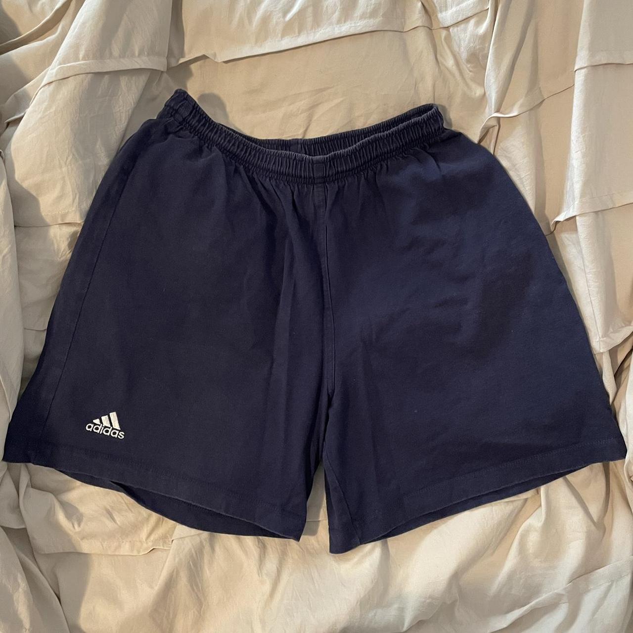 Adidas navy blue tie waist “soffee” shorts No size... - Depop