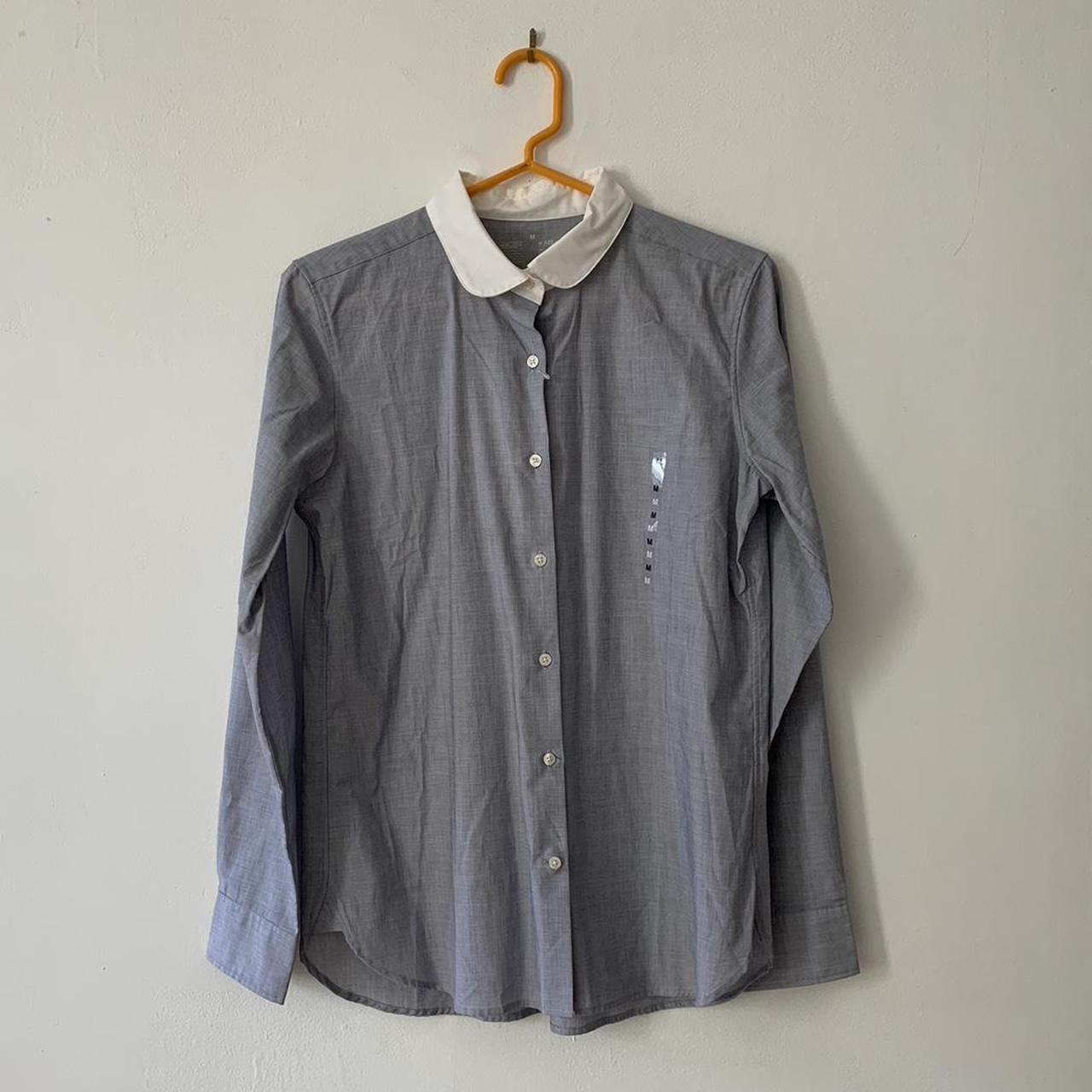 Muji Round Collar Dress Shirt - Brand New - Size... - Depop