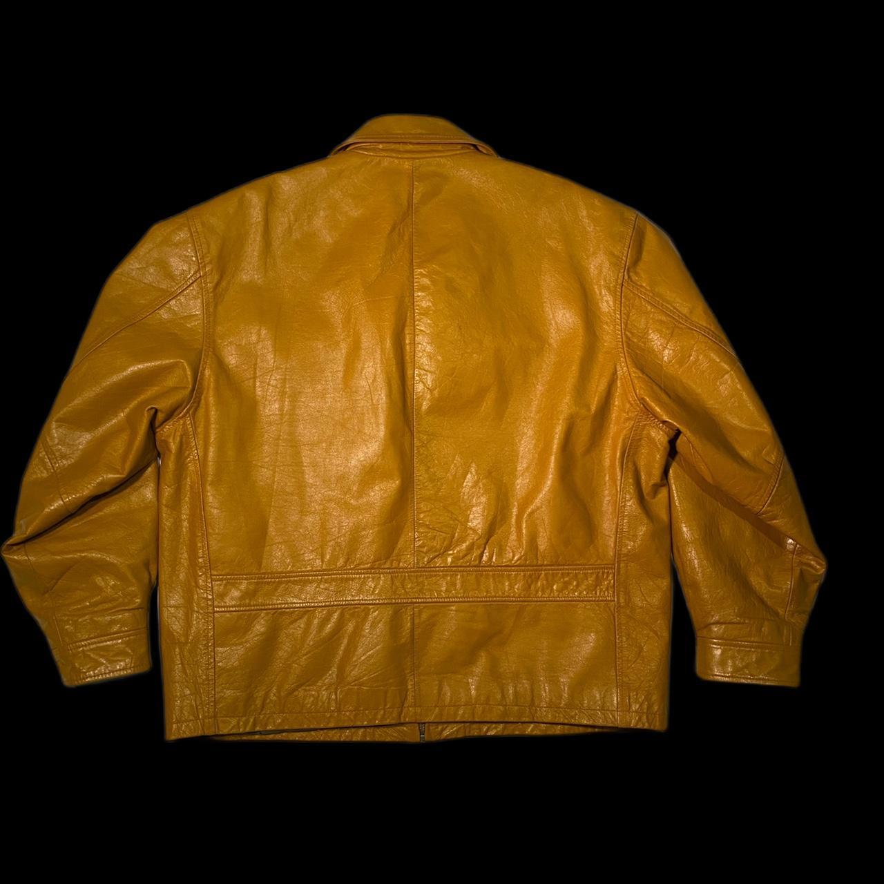 Wilson’s Leather Men's Yellow and Black Jacket | Depop