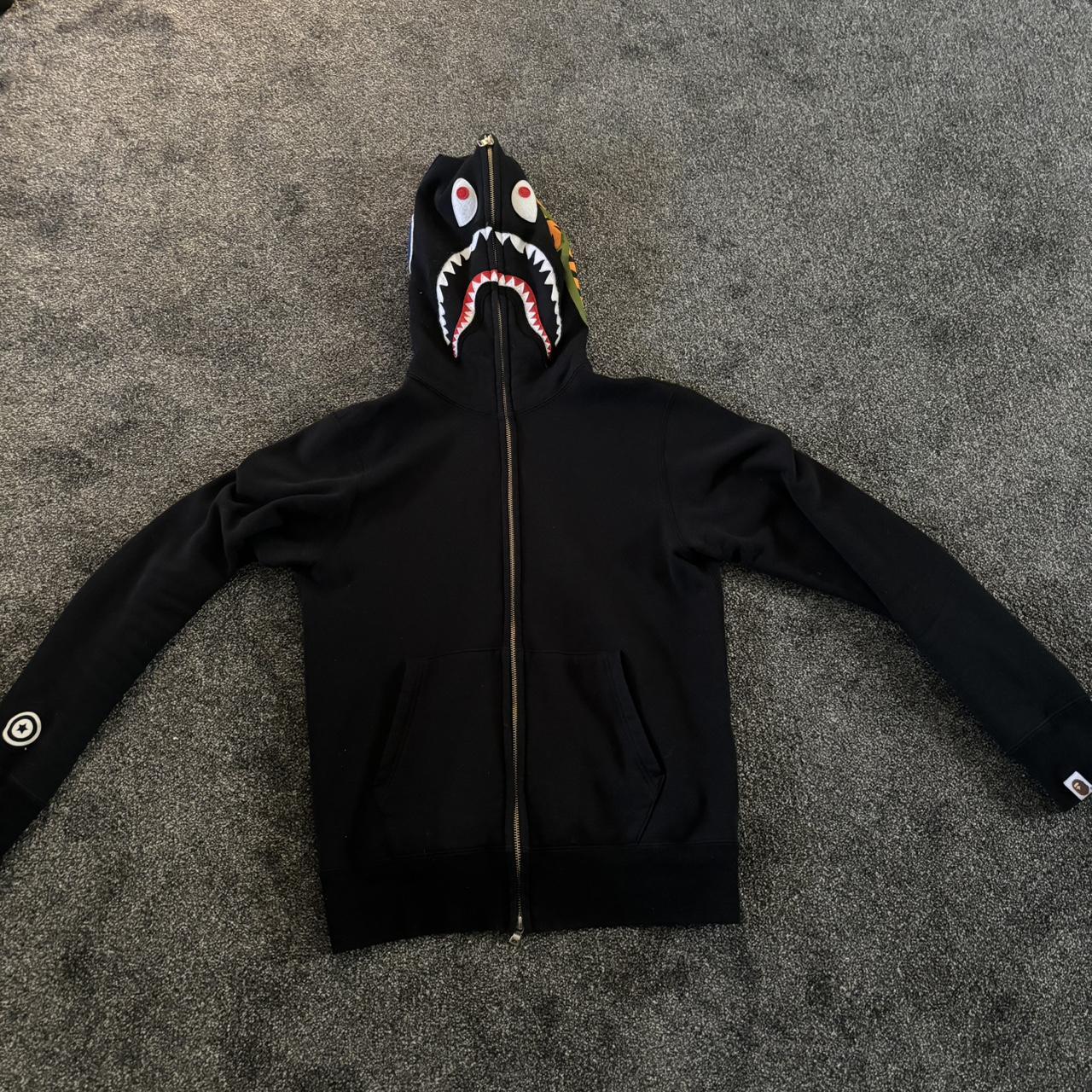 Bape fashion shark hoodie black